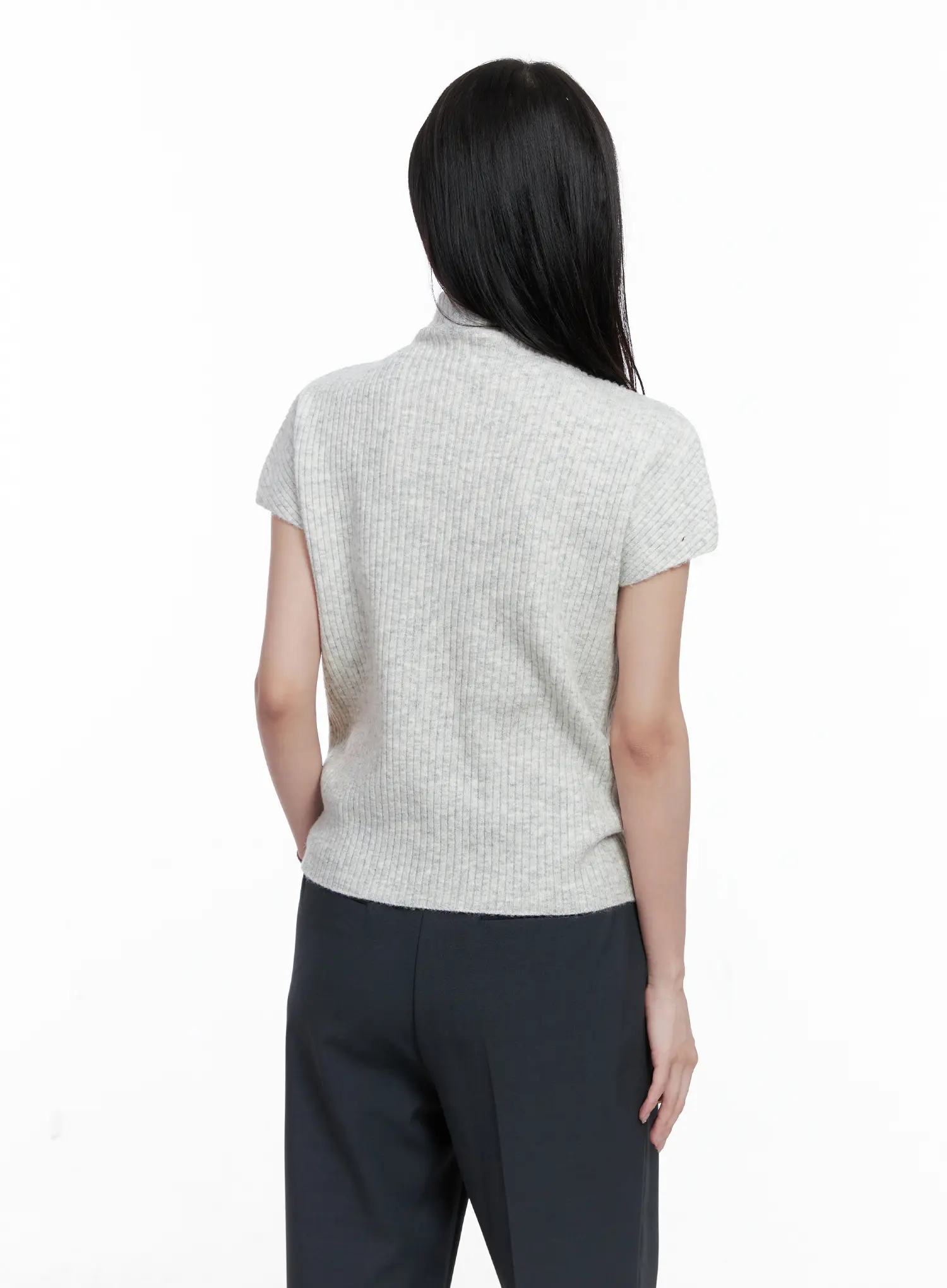 Ribbed Mock Neck Top CS523 - Image 6