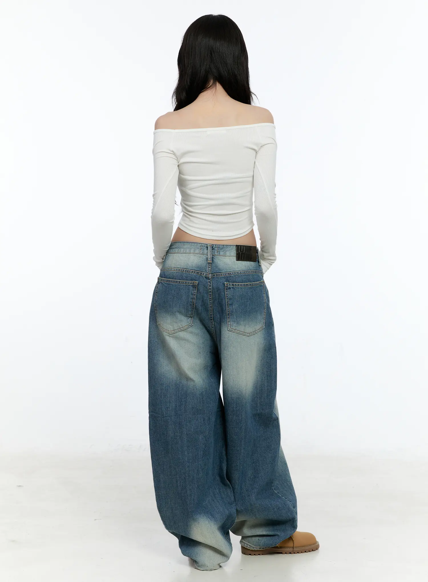 Ribbed Off-Shoulder Long Sleeve CN517 - Image 4