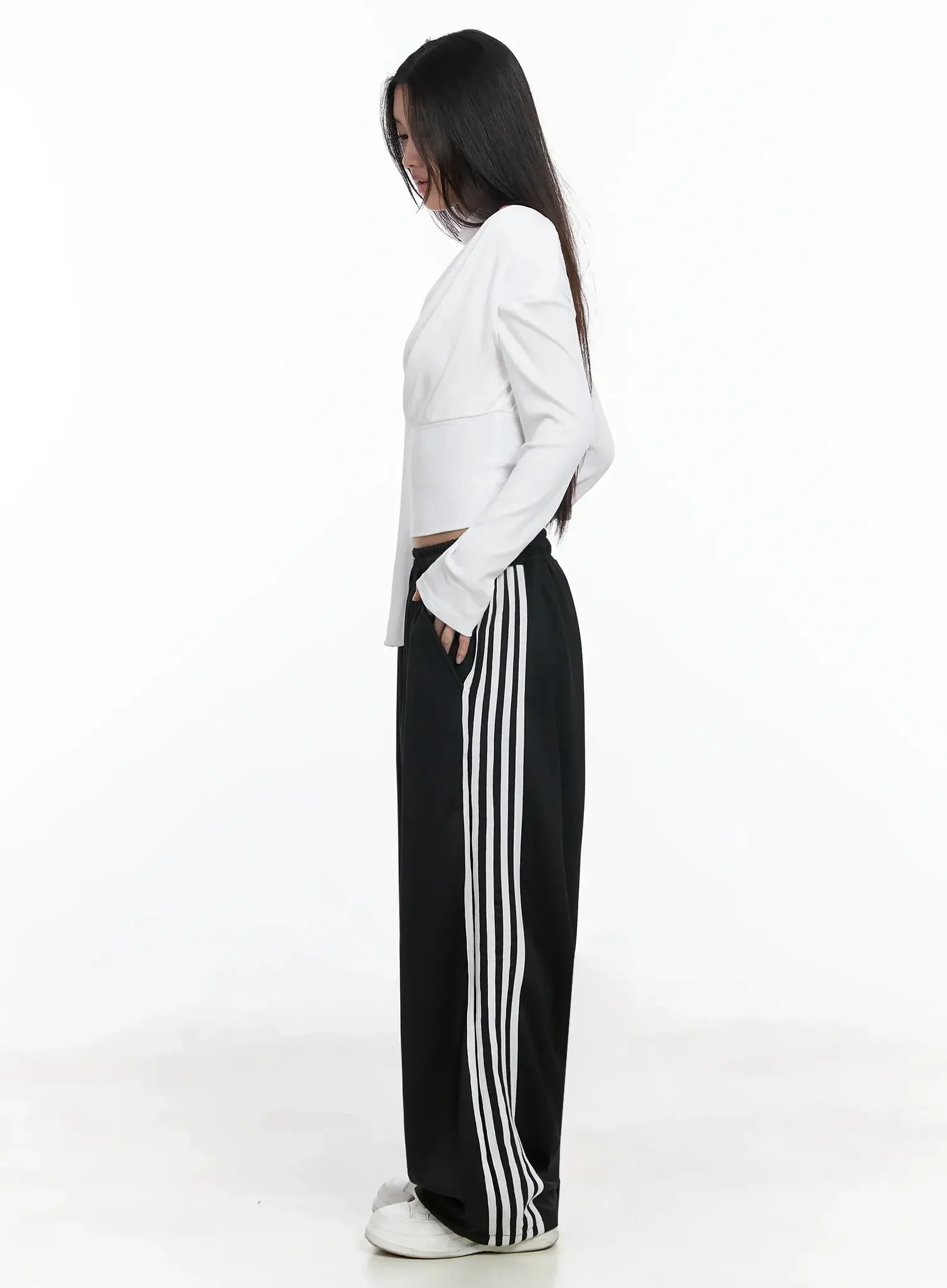 Ribbed Off-Shoulder Top and Scarf Set IM506 - Image 9