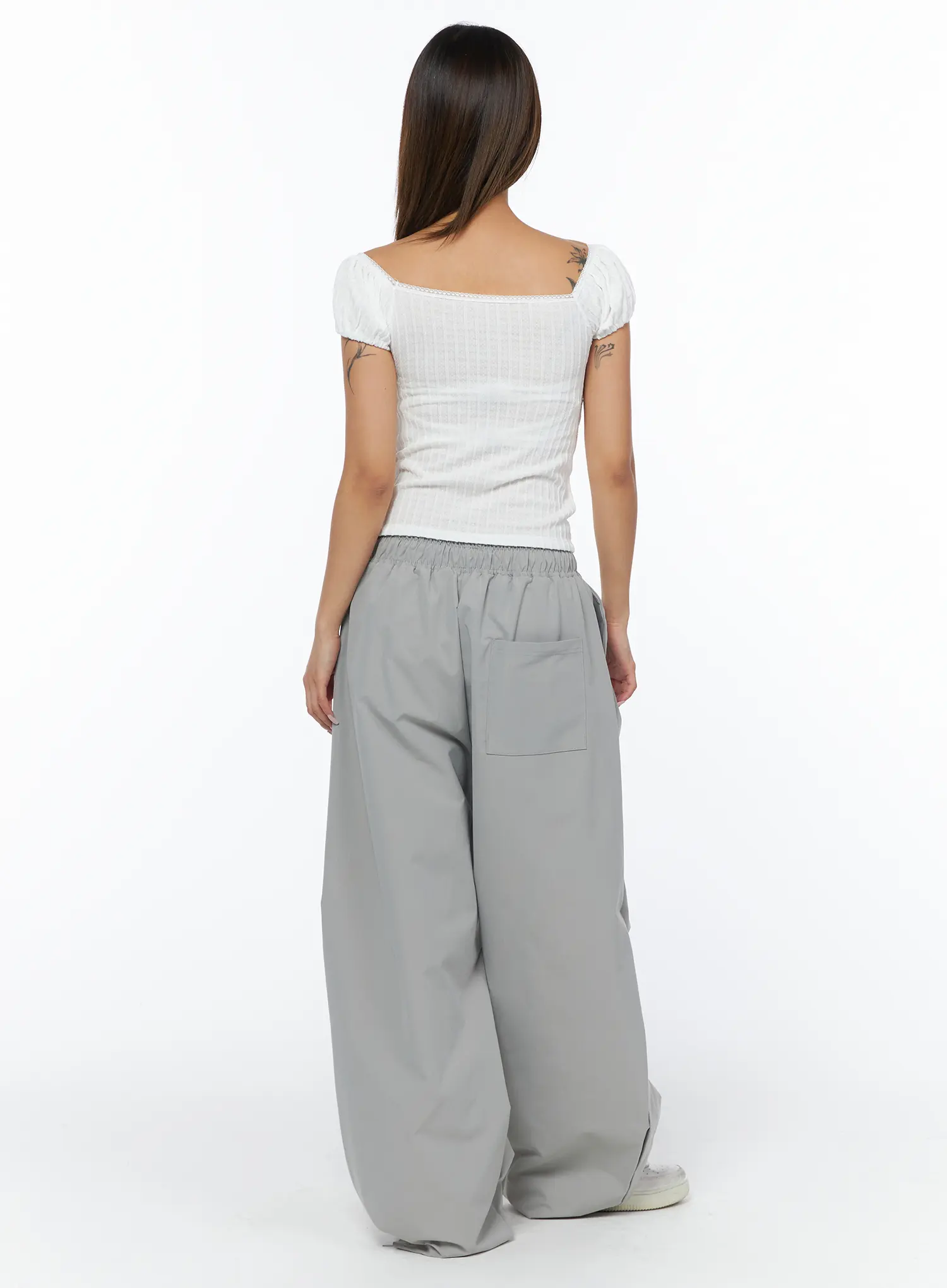Ribbed Puff Sleeve Top CA516 - Image 5
