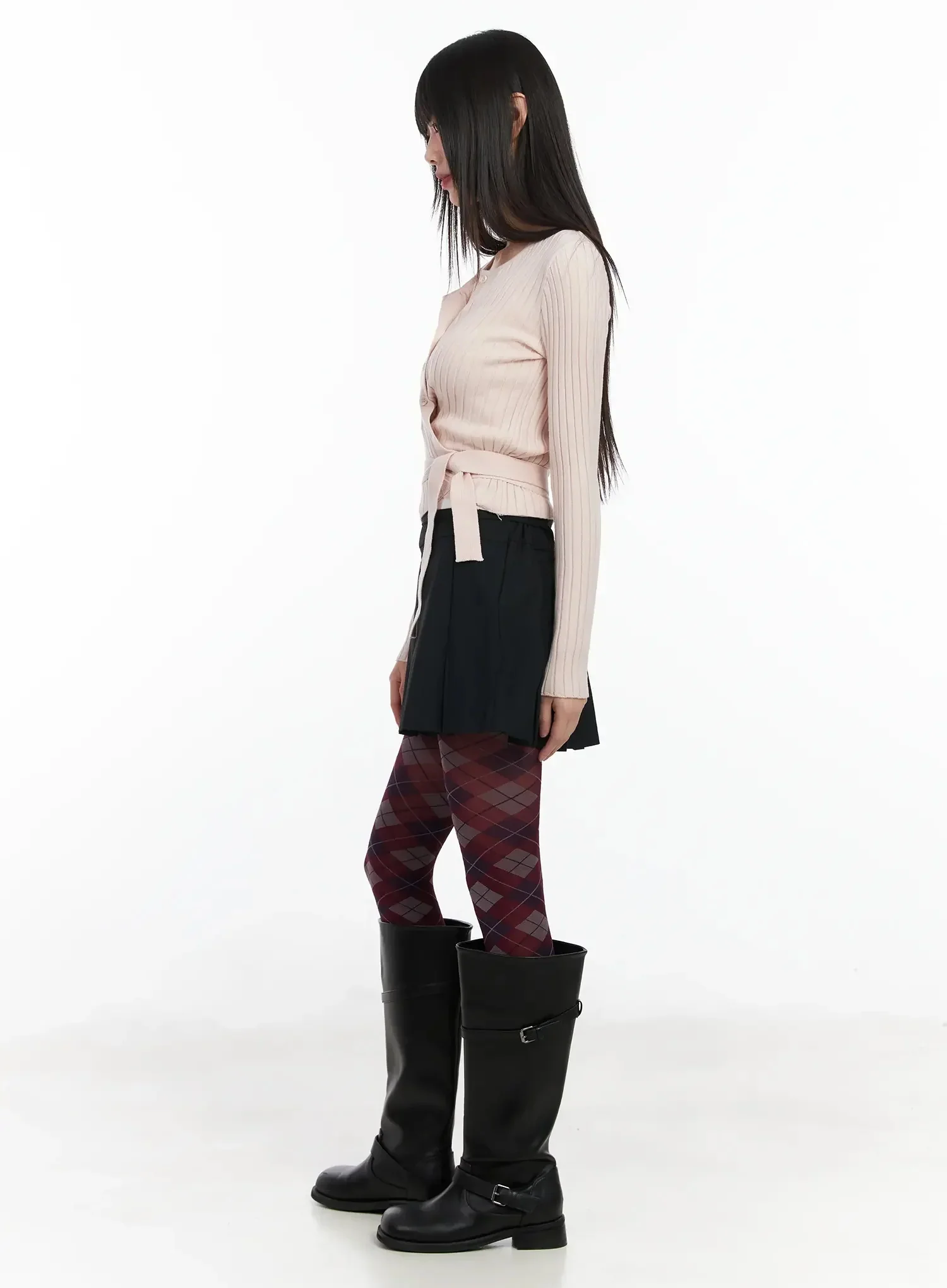 Ribbed Wrap Knit Cardigan IM523 - Image 9