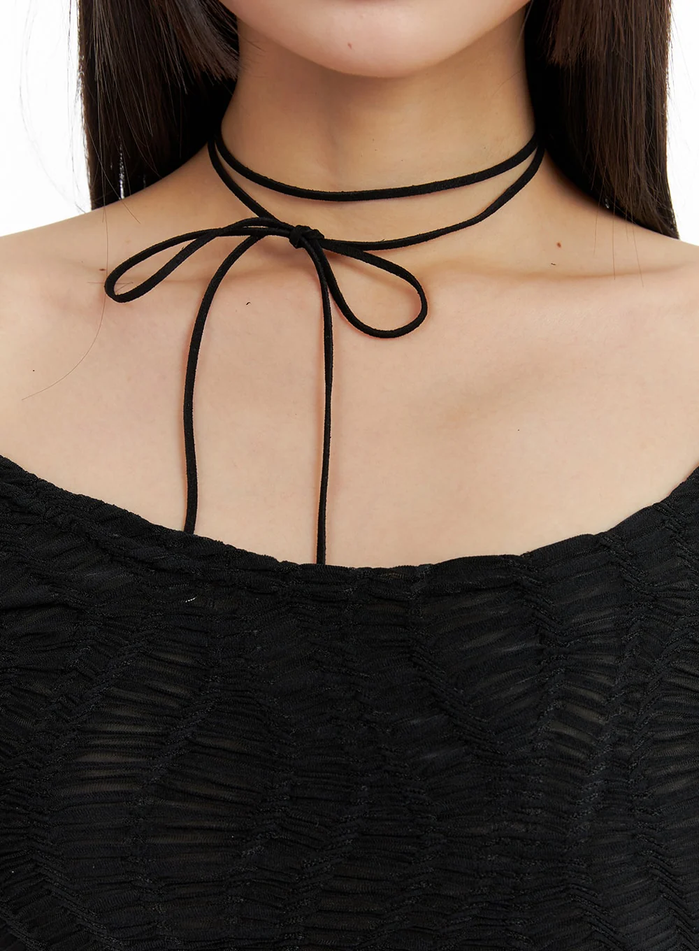 Ribbon Choker Necklace CF422 - Image 2