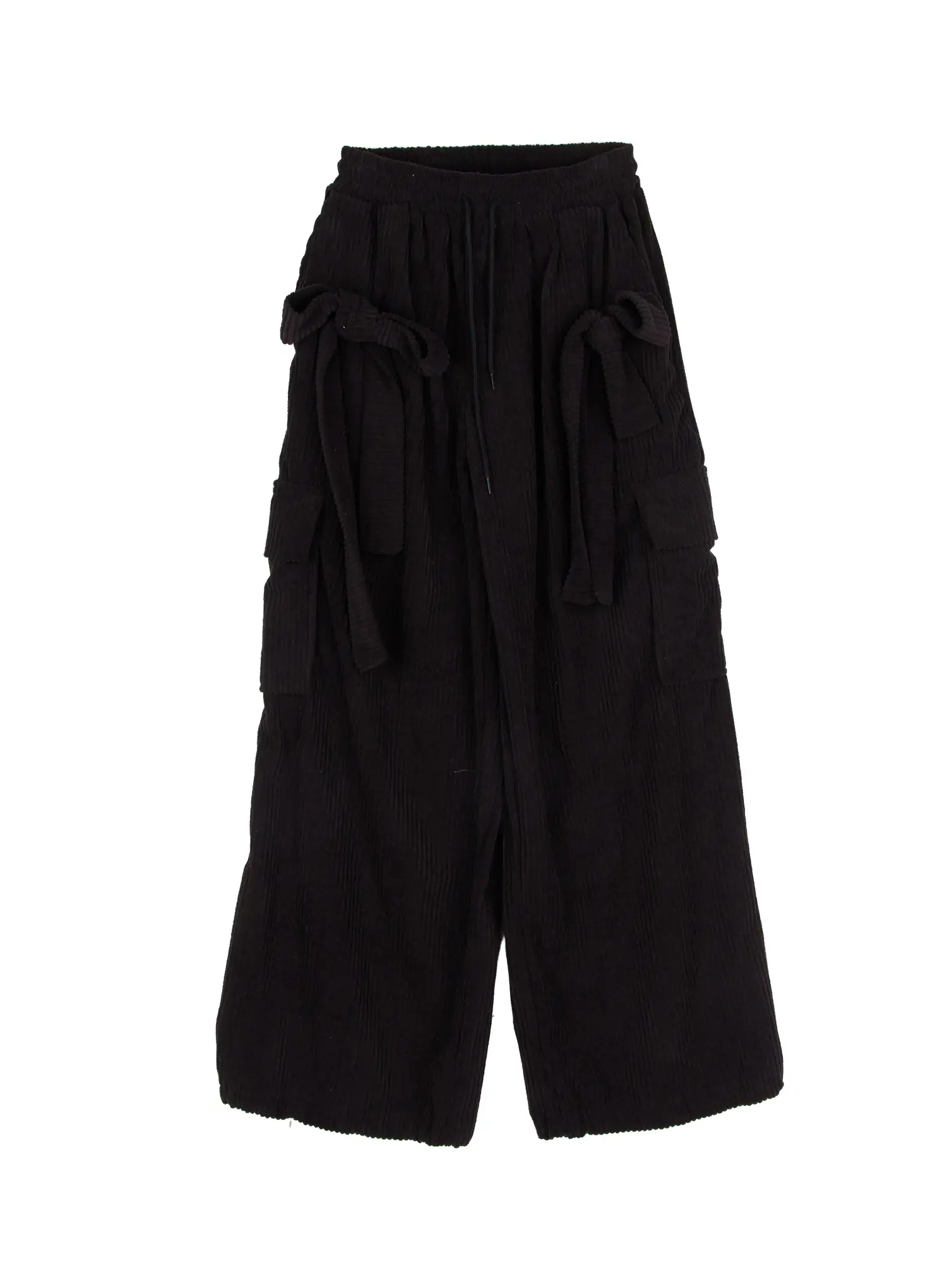 Ribbon Corduroy Wide-Leg Pants CJ514 - Image 11