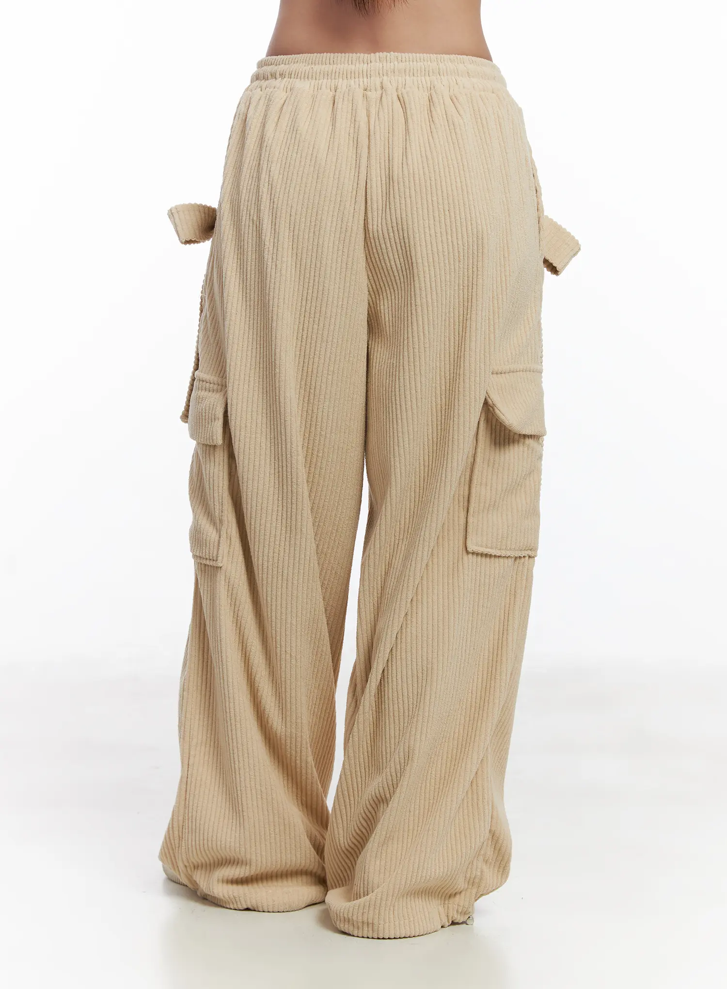 Ribbon Corduroy Wide-Leg Pants CJ514 - Image 7