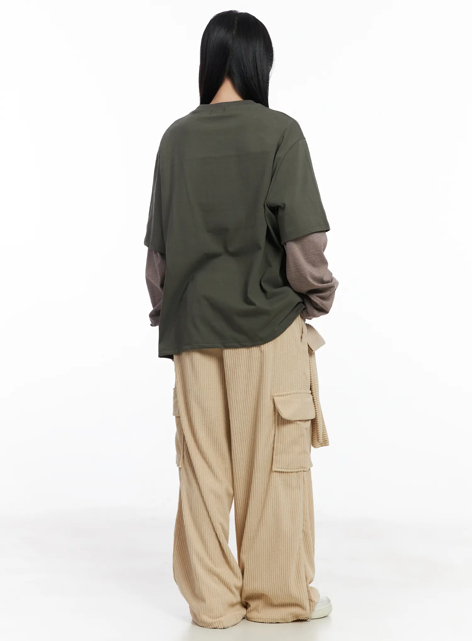 Ribbon Corduroy Wide-Leg Pants CJ514 - Image 8