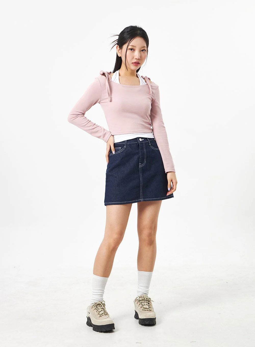 Ribbon Cropped Top CA306 - Image 10