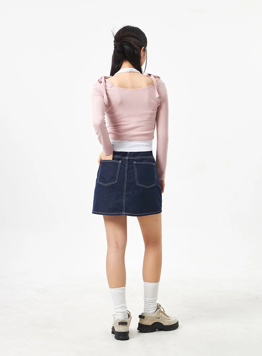 Ribbon Cropped Top CA306 - Image 12