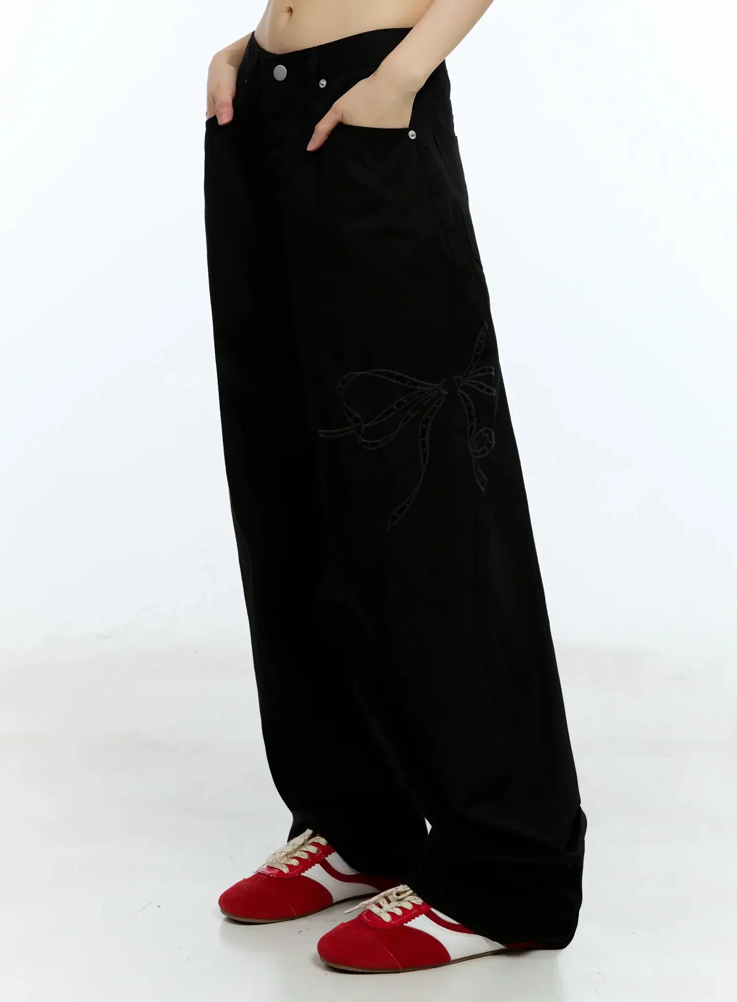 Ribbon Detail Baggy Pants IU523 - Image 8
