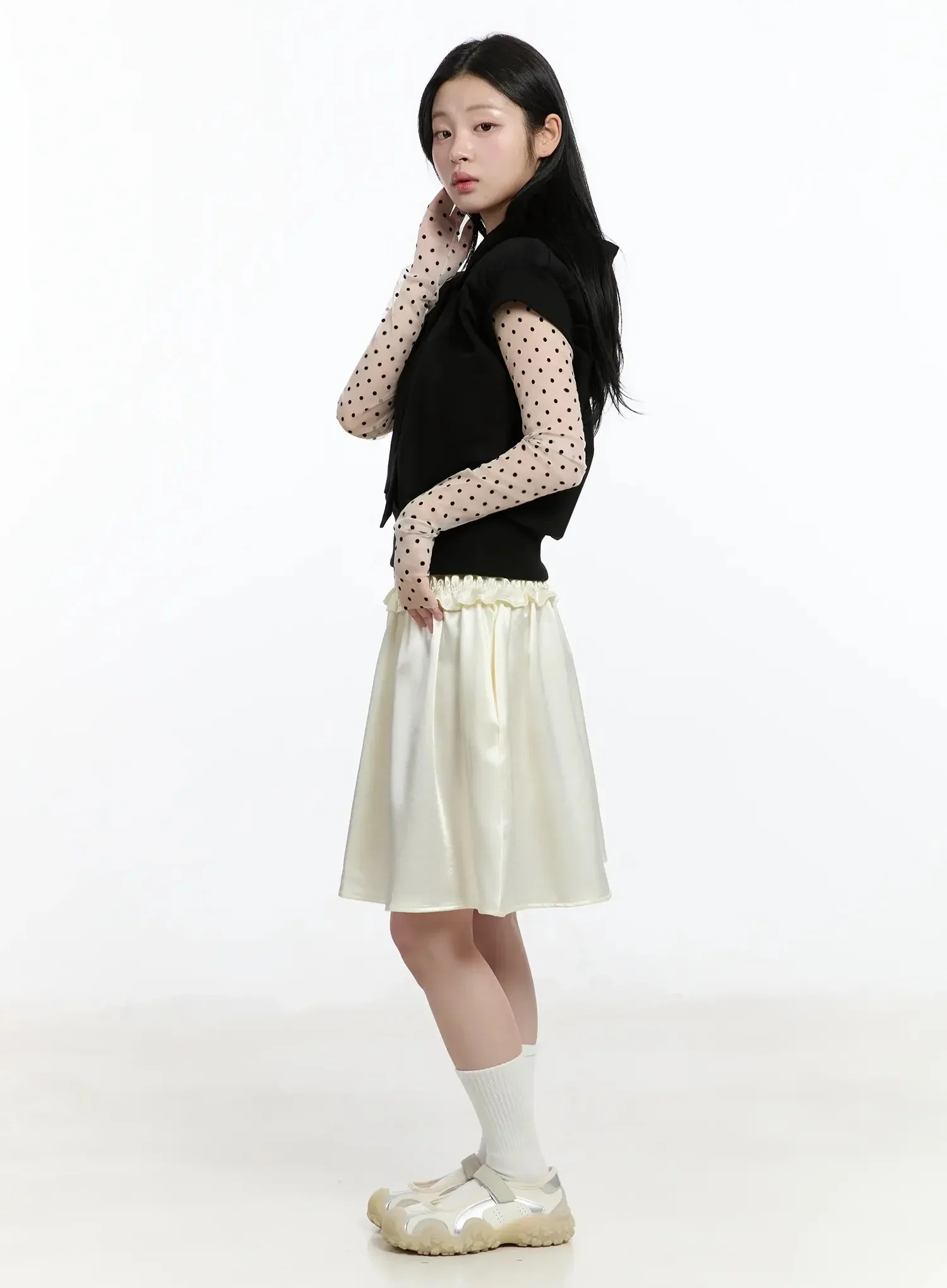 Ribbon Detail Short Sleeve Hoodie IM519 - Image 10