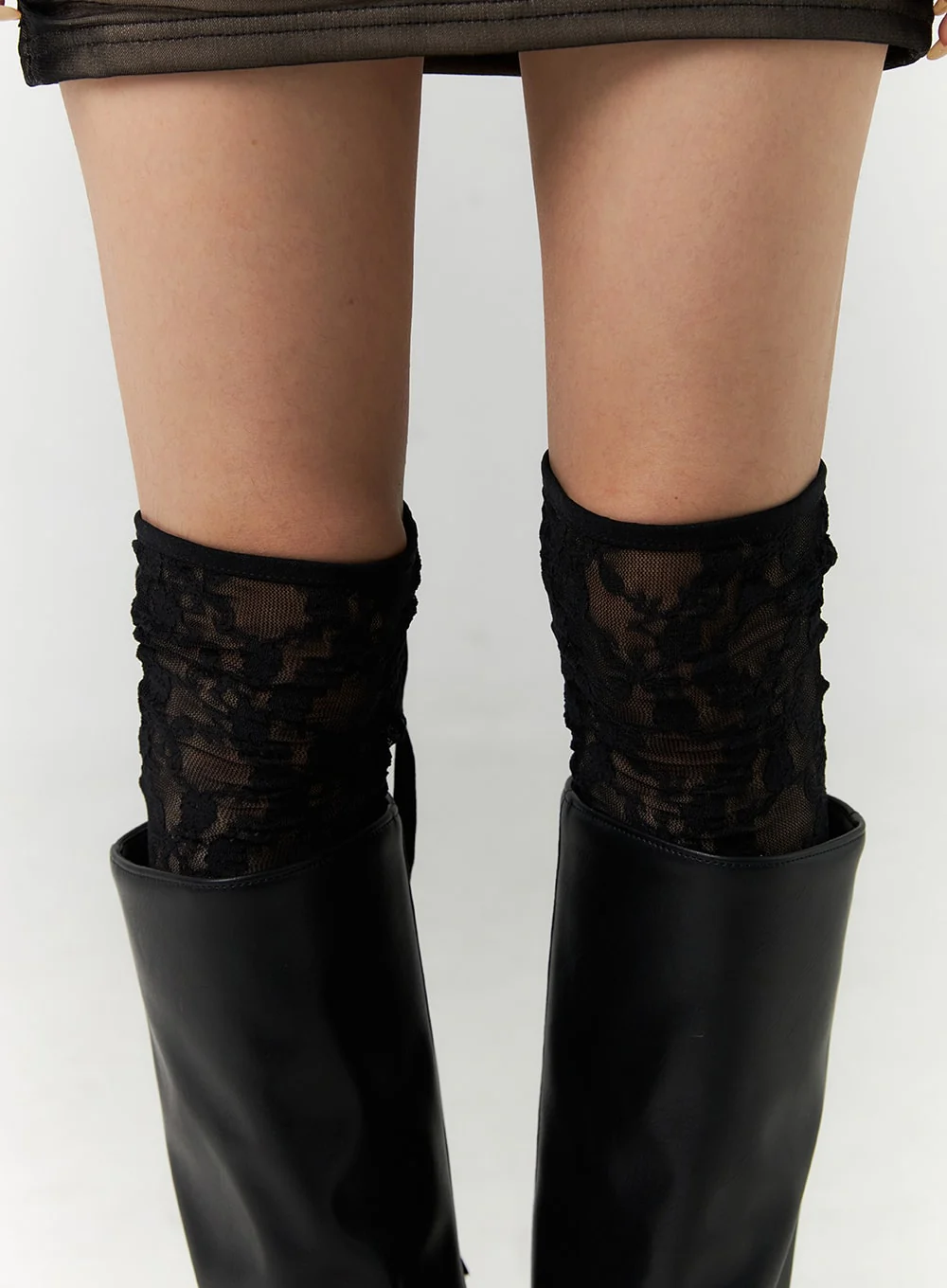 Ribbon Lace Mesh Socks CN317 - Image 2