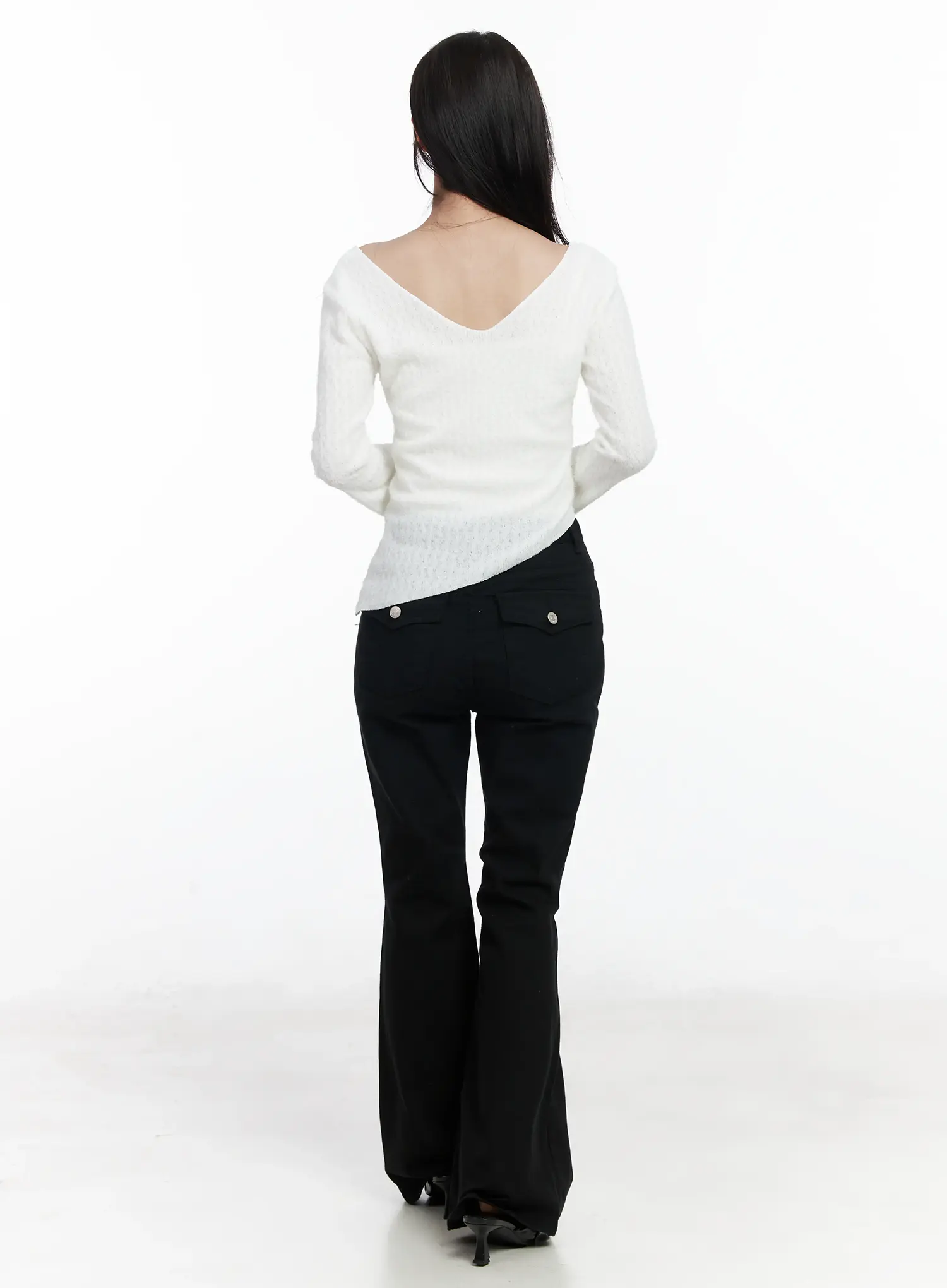 Ribbon Off-Shoulder Sweater IJ529 - Image 7