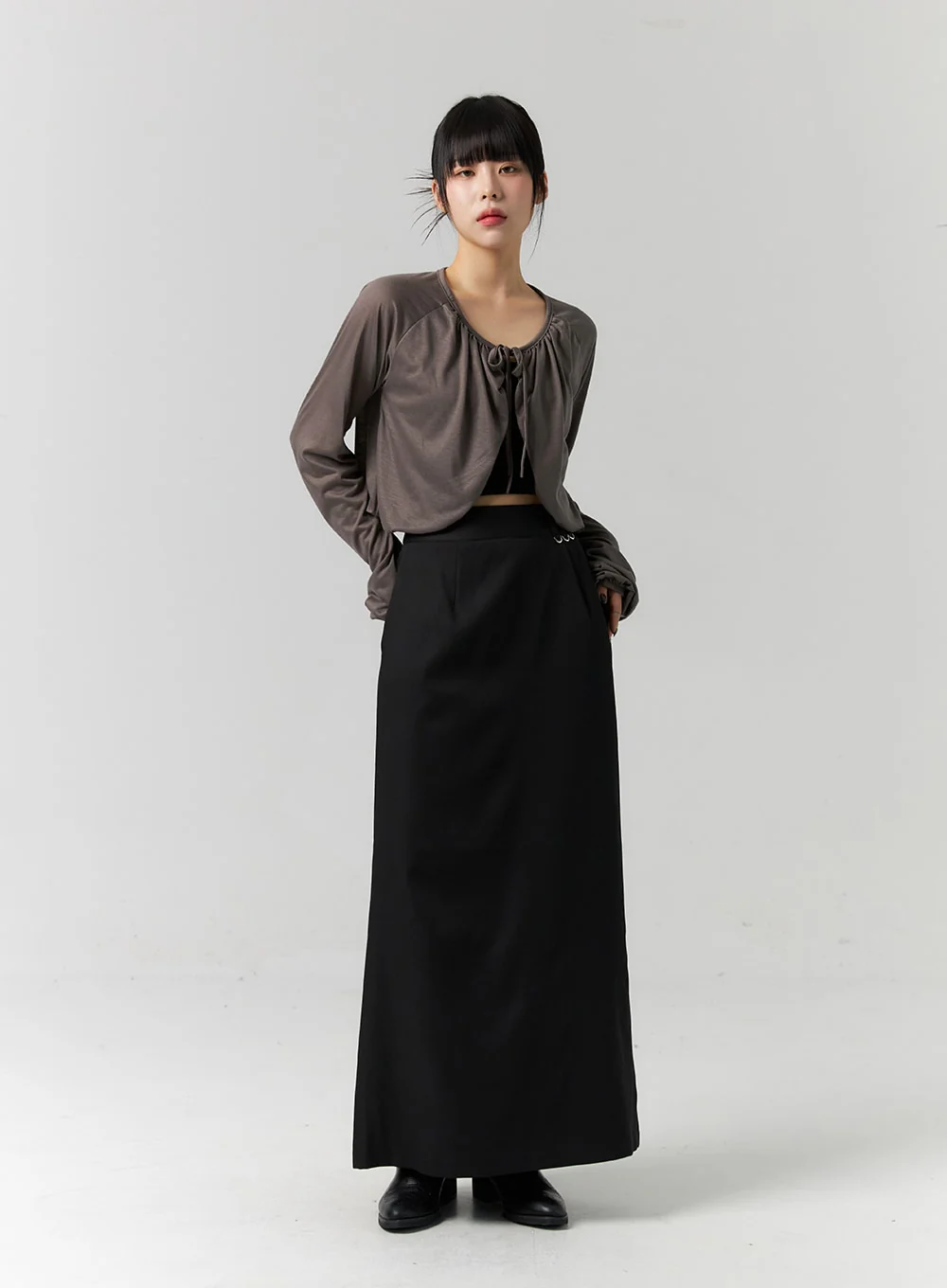 Ribbon Tie Bolero Cardigan CS318 - Image 3