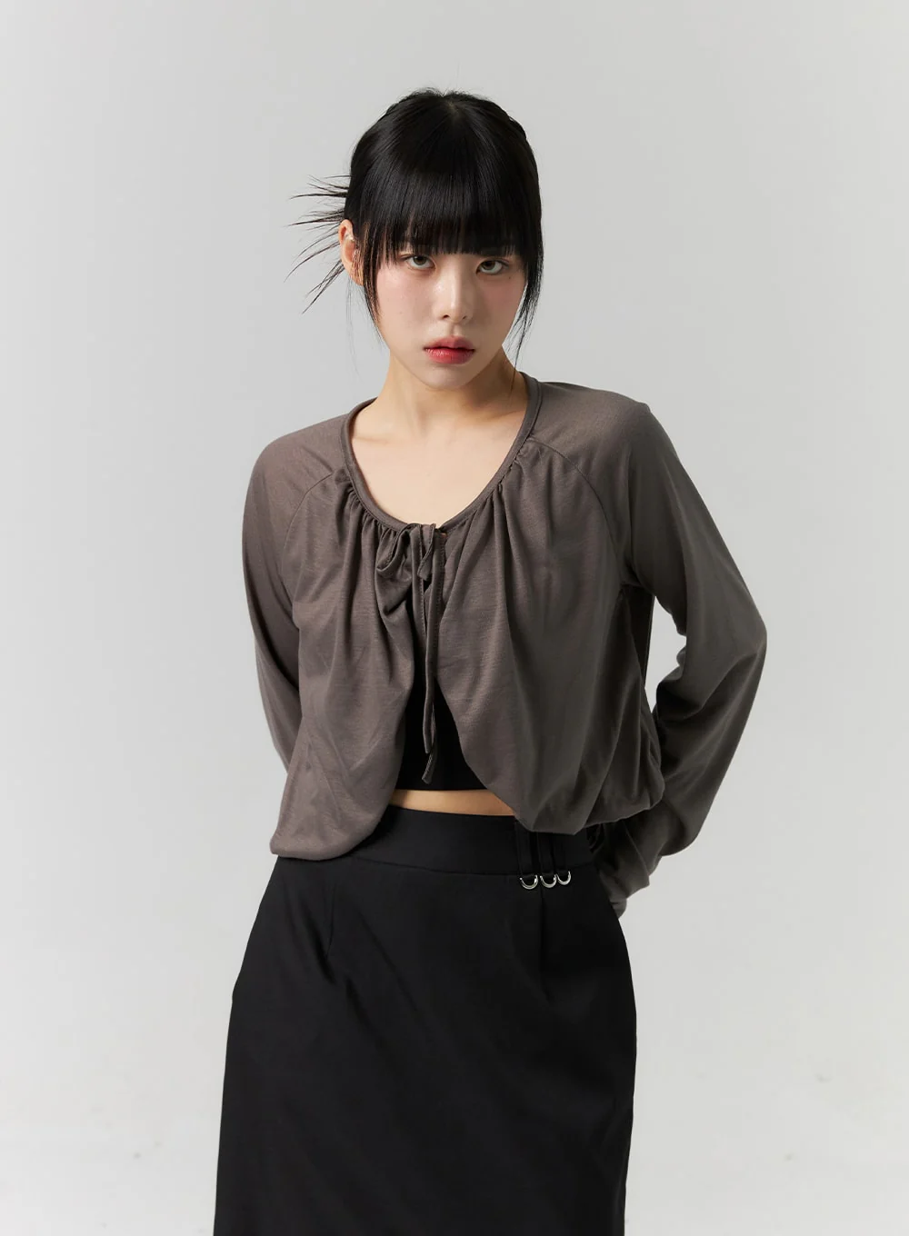 Ribbon Tie Bolero Cardigan CS318 - Image 8