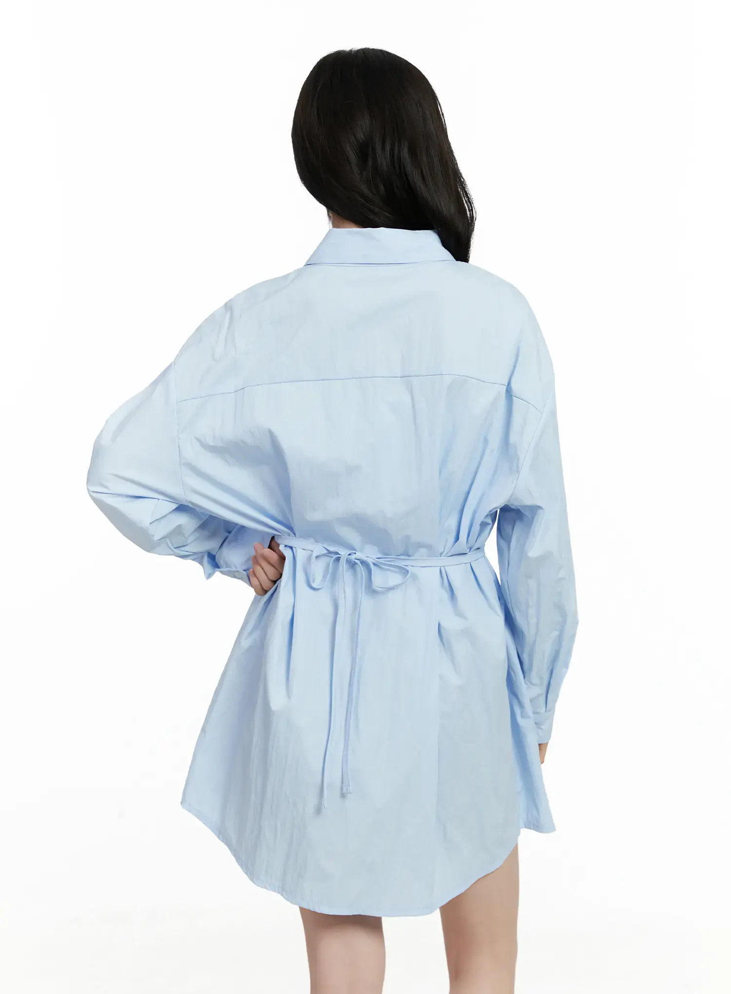 Ribbon Waist Shirt Dress F502 - Image 7