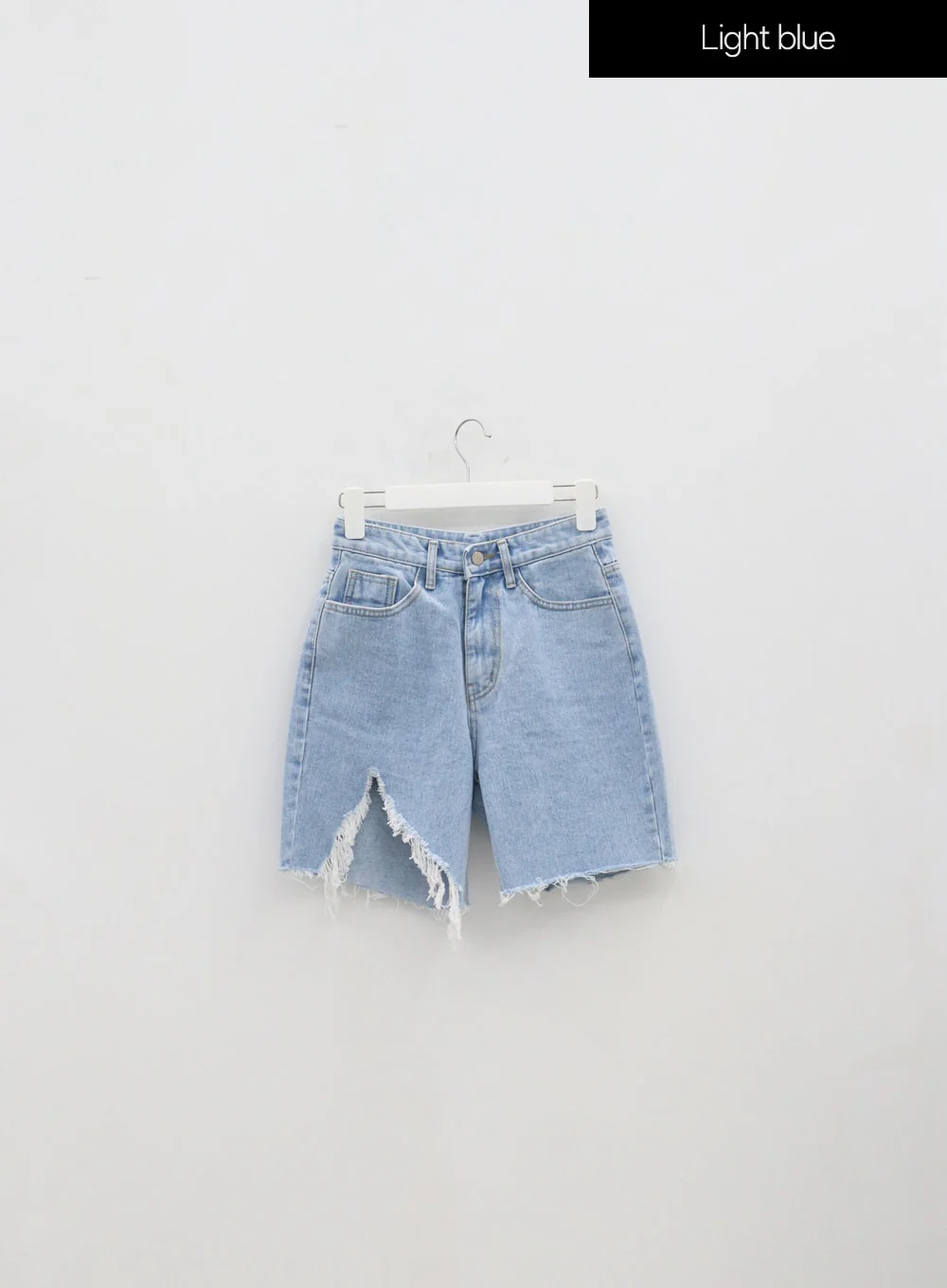 Ripped Denim Bermuda Shorts IA305 - Image 11