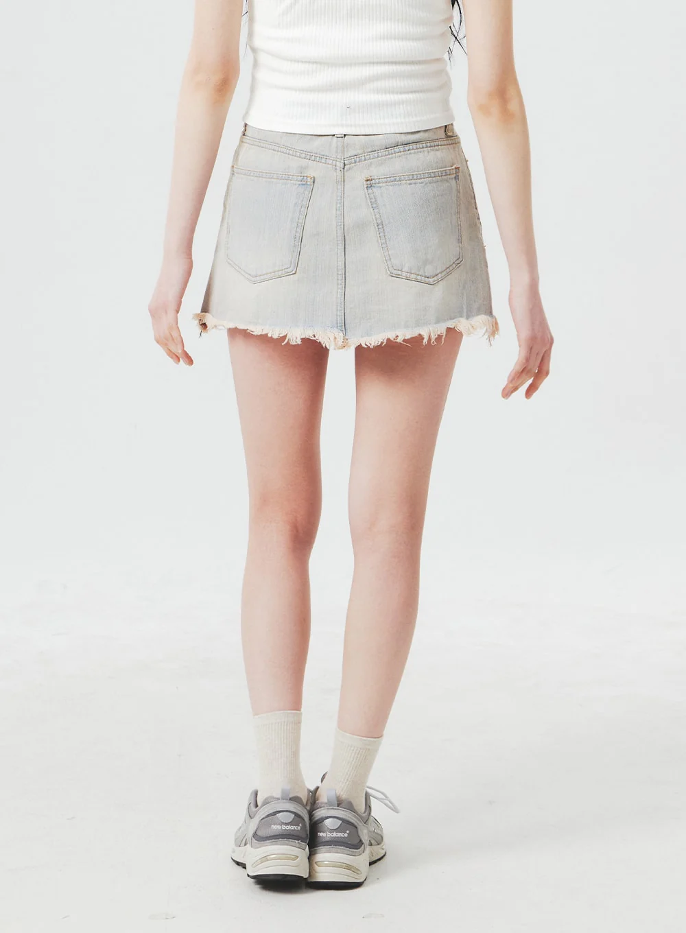Ripped Denim Mini Skirt BA305 - Image 4