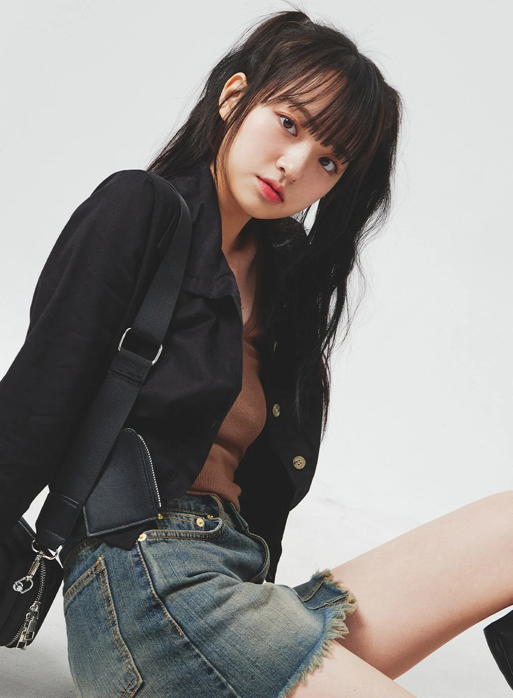 Ripped Denim Mini Skirt BA305 - Image 8