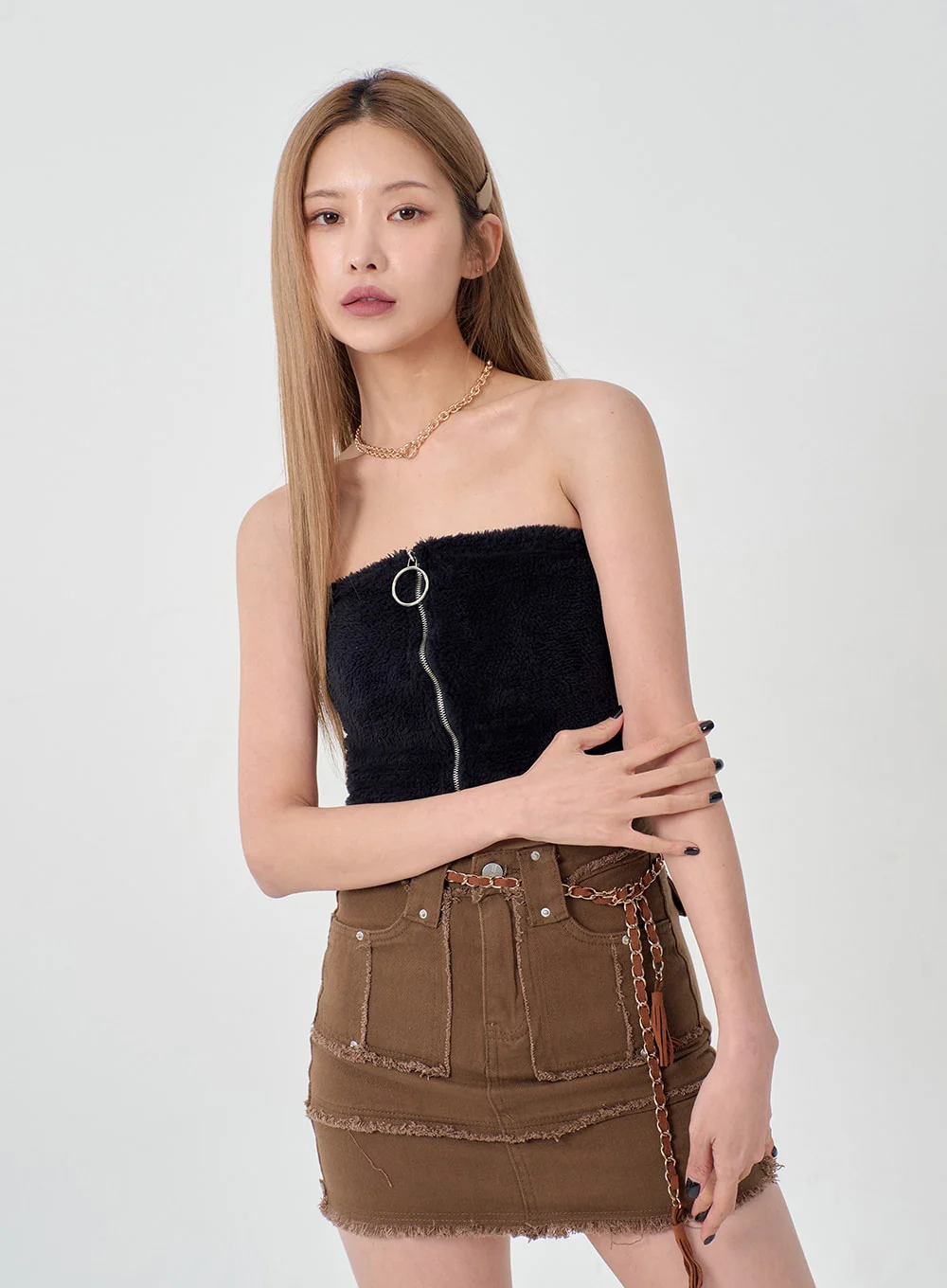 Ripped Ends Mini Skirt BD23 - Image 14