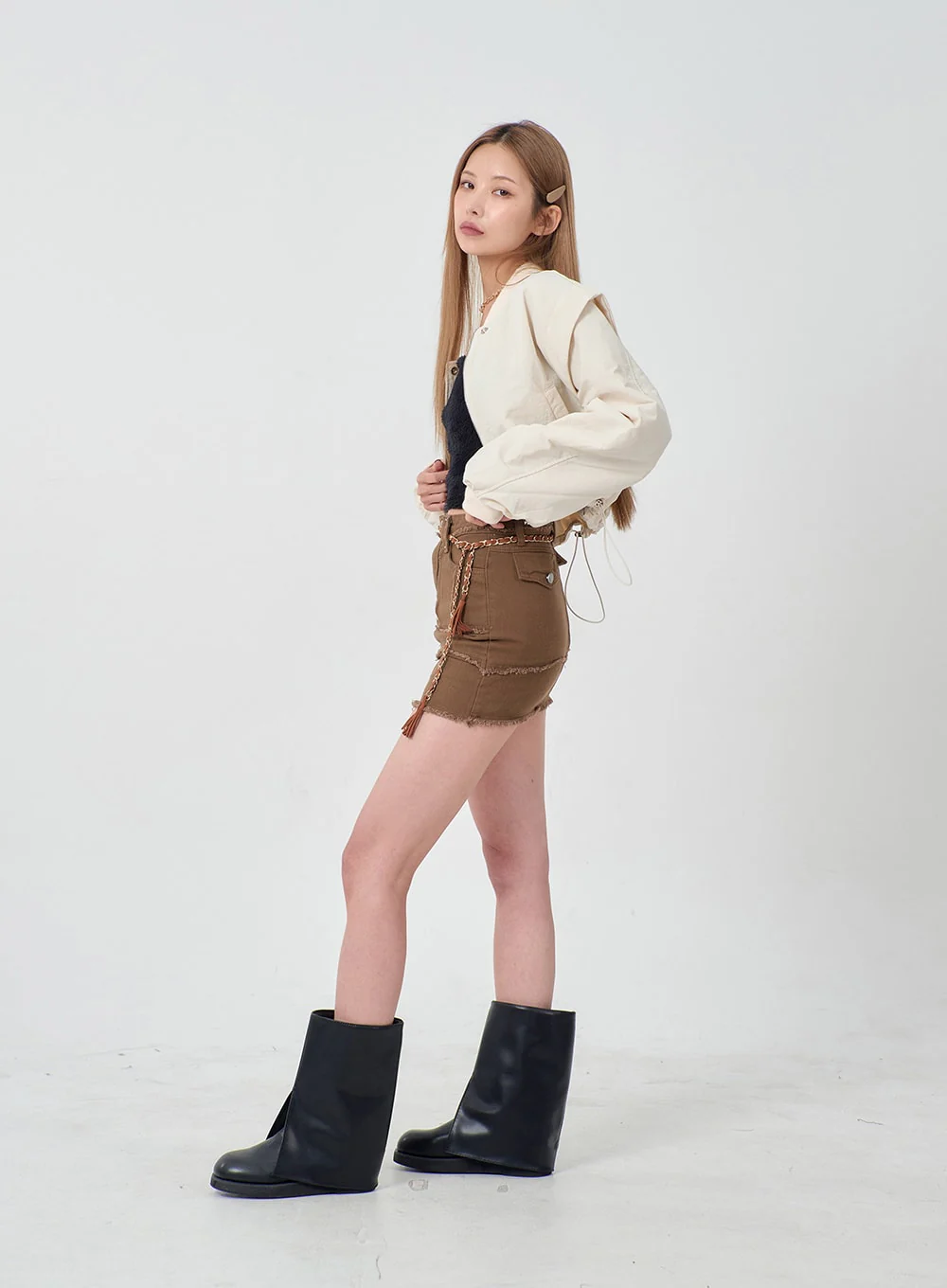 Ripped Ends Mini Skirt BD23 - Image 4