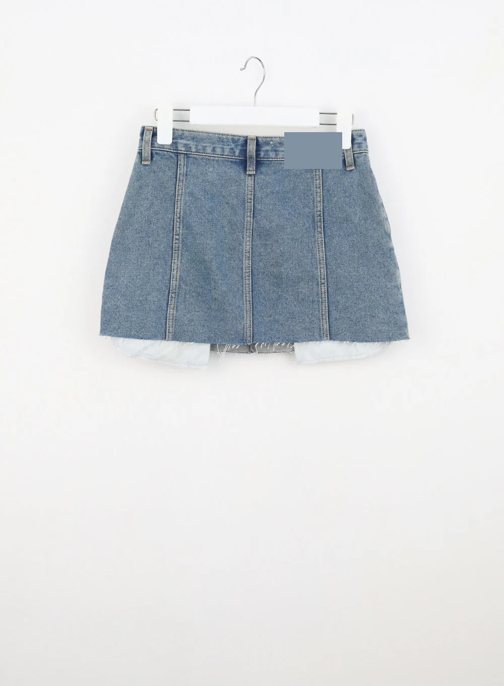 Ripped Hem Denim Mini Skirt CU326 - Image 16