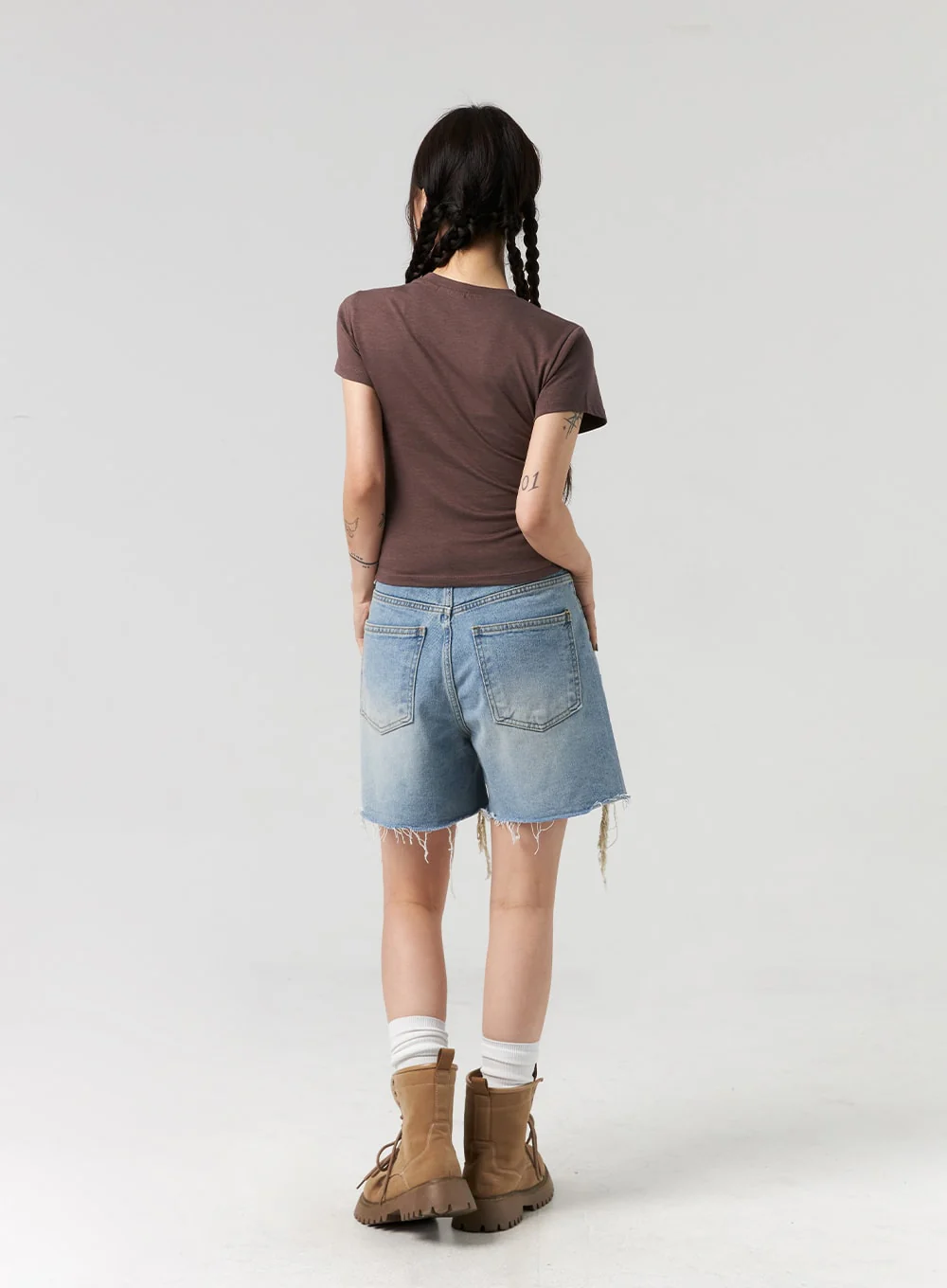Ripped Hem Wide Leg Shorts CL327 - Image 12