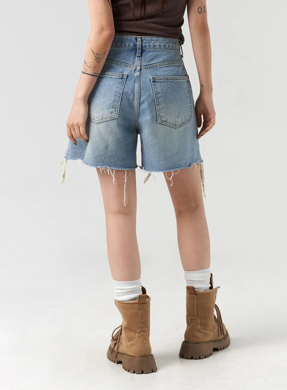 Ripped Hem Wide Leg Shorts CL327 - Image 6
