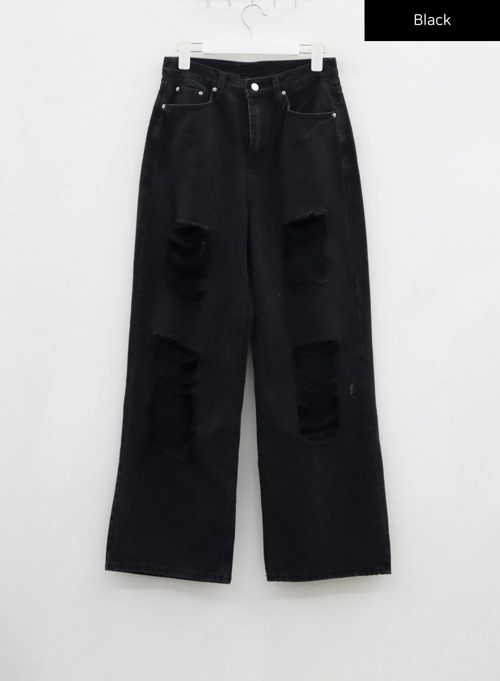Ripped Wide Leg Jeans CJ319 - Image 14