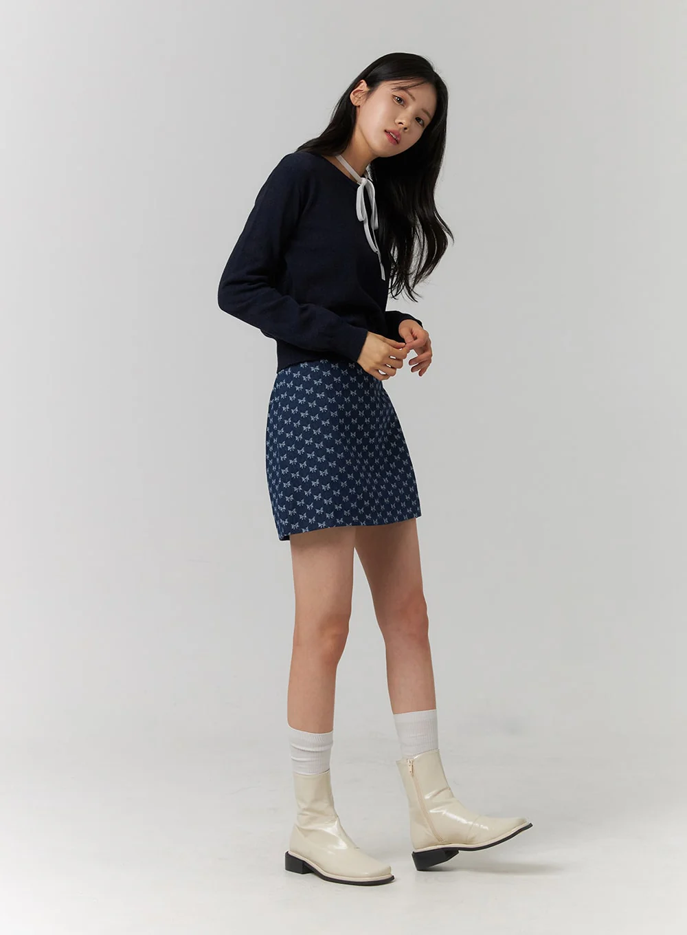 Round Neck Knit Top OJ422 - Image 4