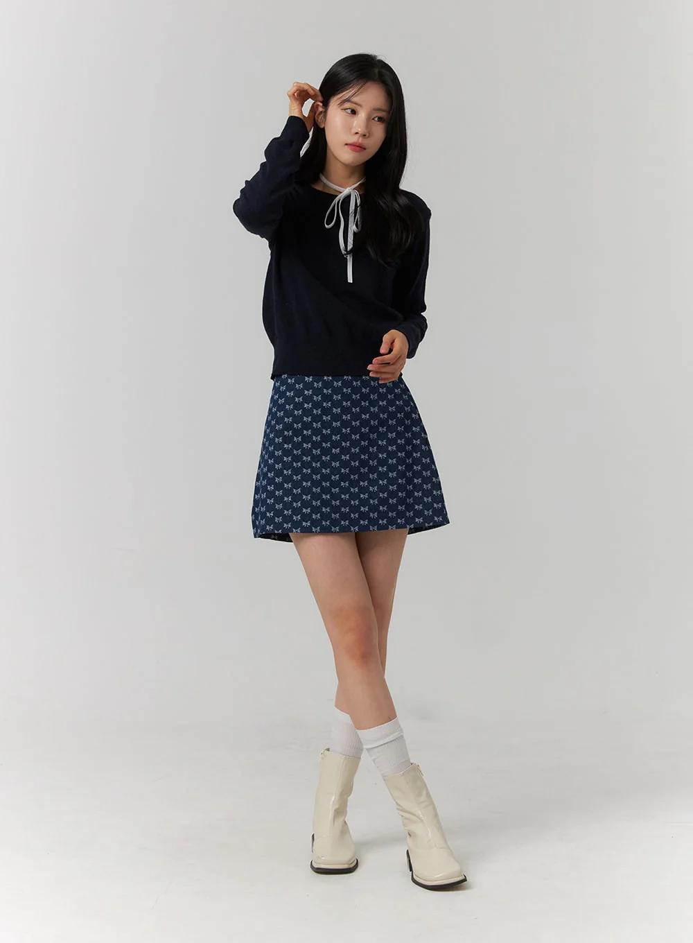 Round Neck Knit Top OJ422 - Image 5