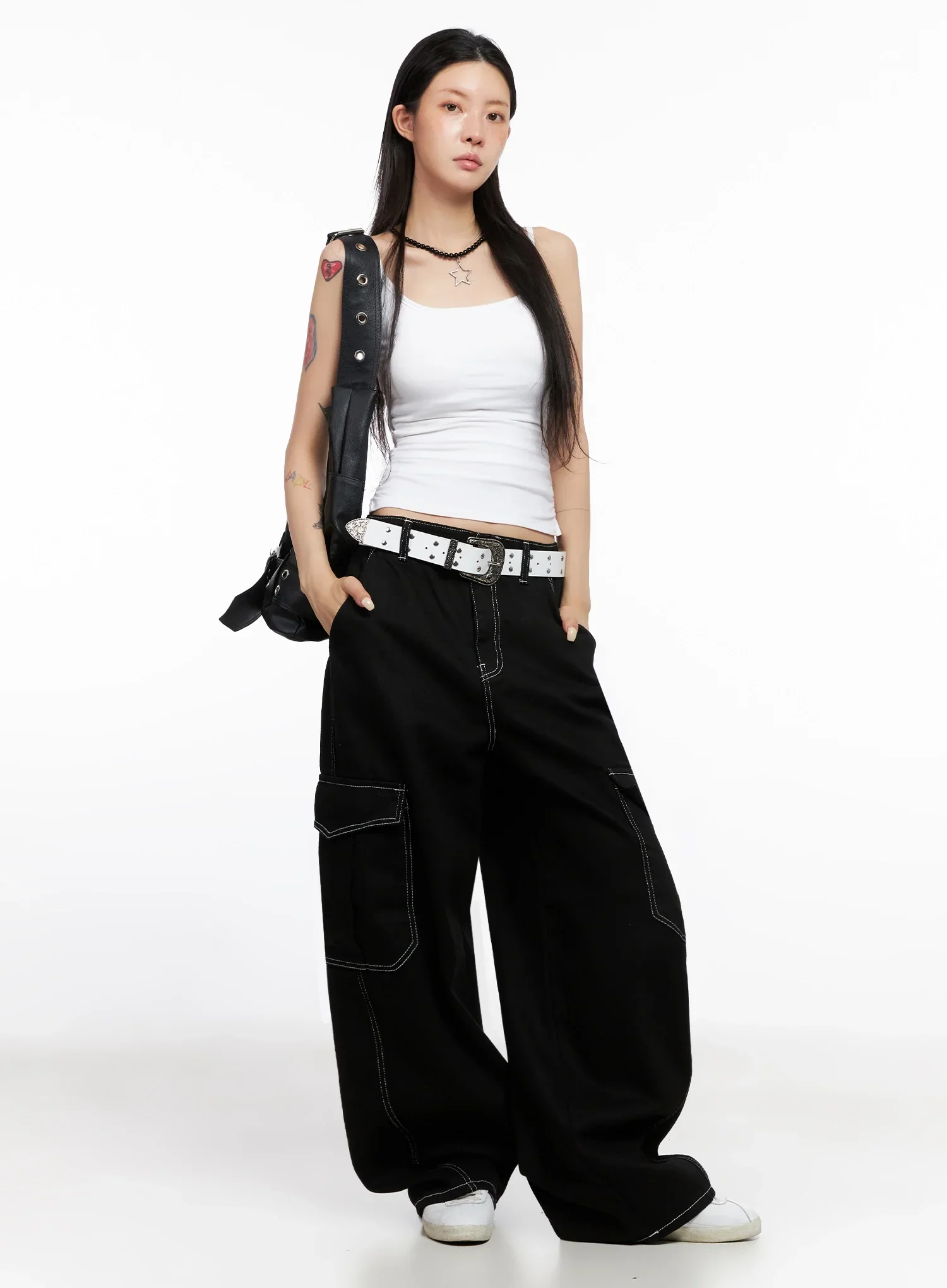 Ruche Detail Tank Top IS515 - Image 2
