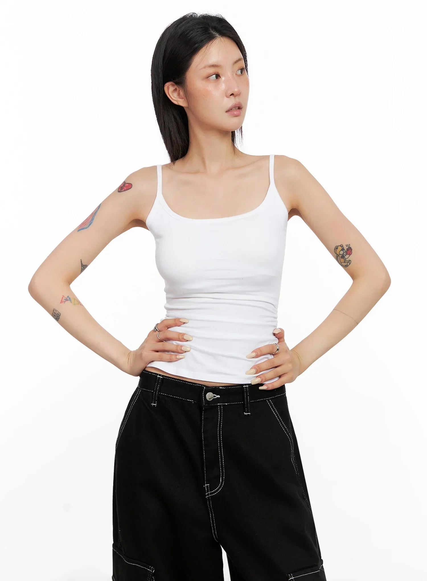 Ruche Detail Tank Top IS515 - Image 4