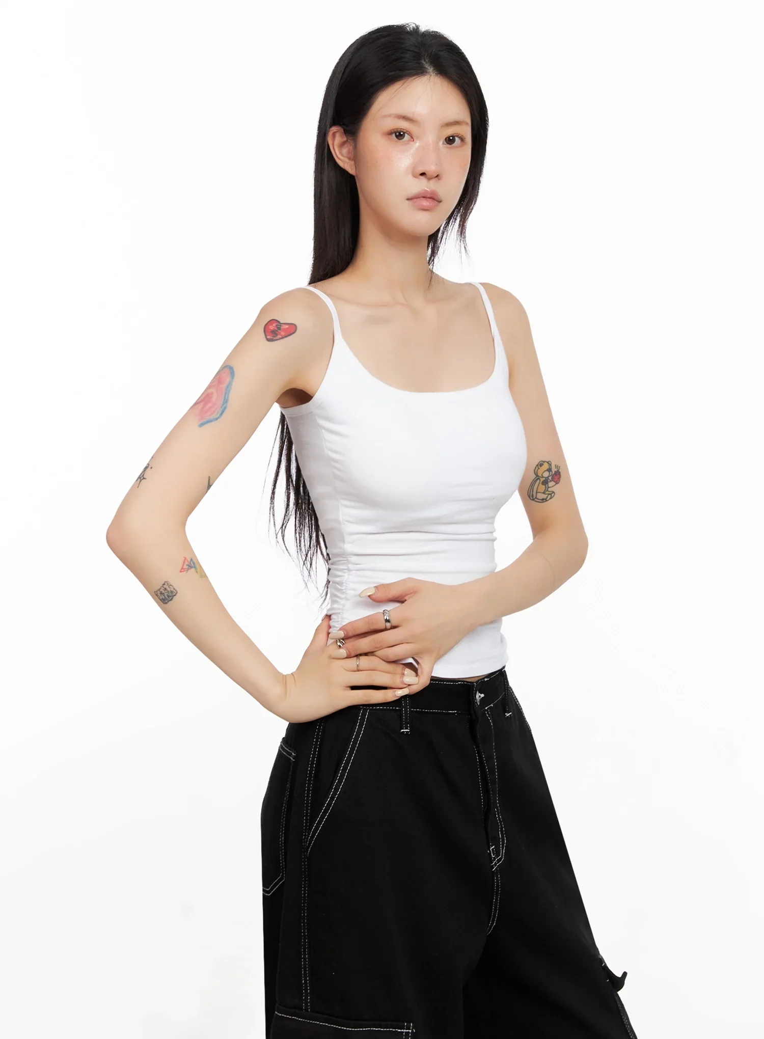 Ruche Detail Tank Top IS515 - Image 5