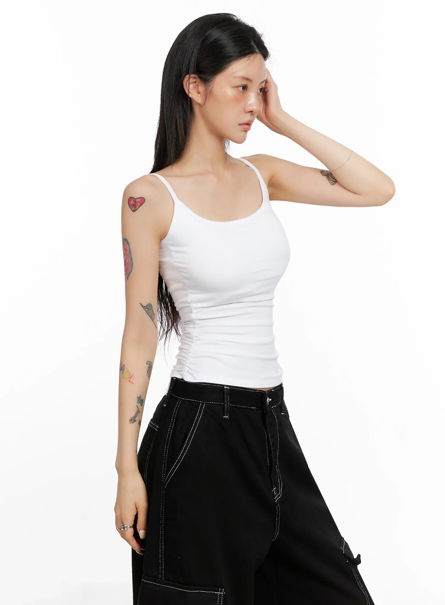 Ruche Detail Tank Top IS515 - Image 6