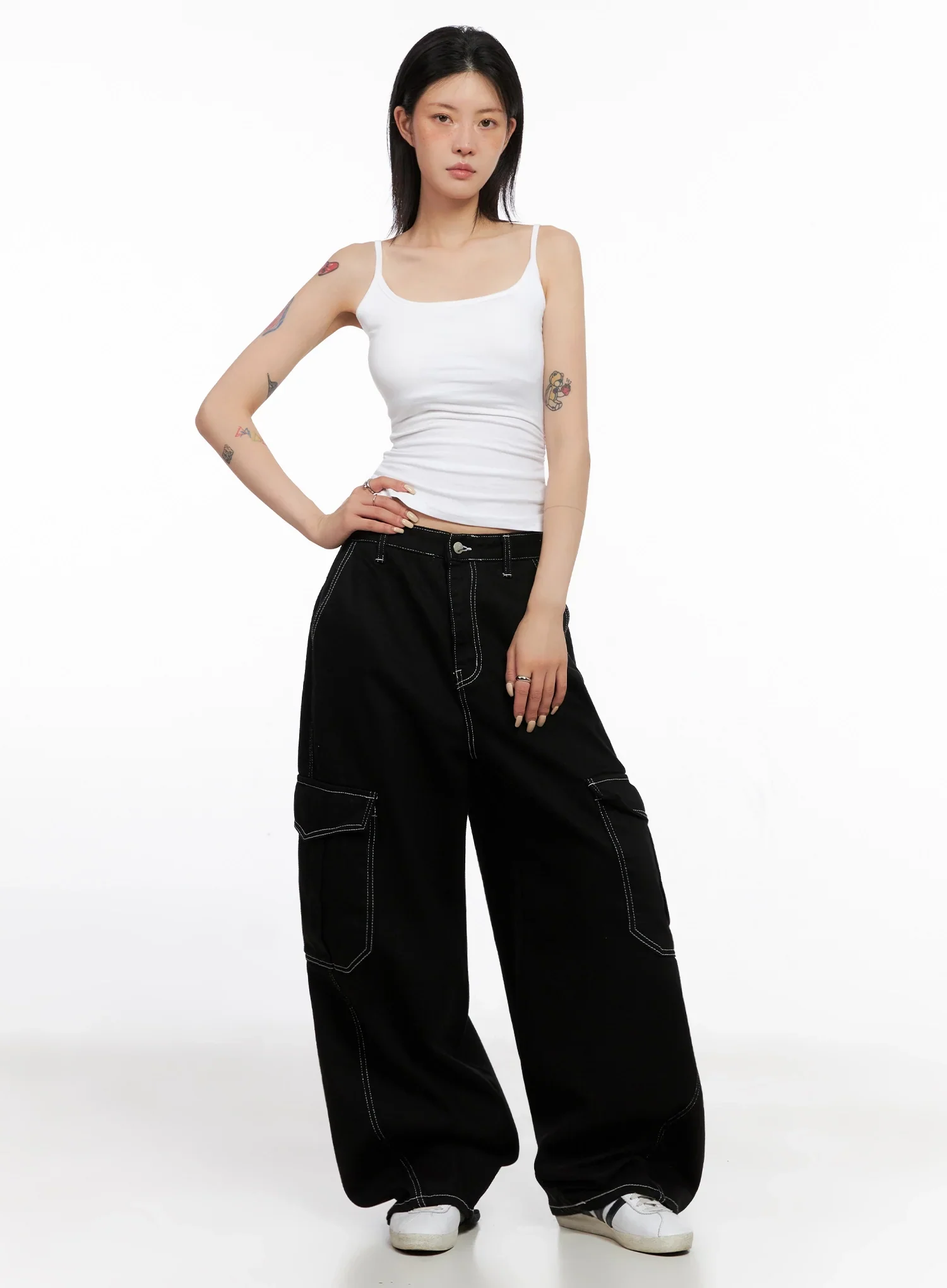 Ruche Detail Tank Top IS515 - Image 7