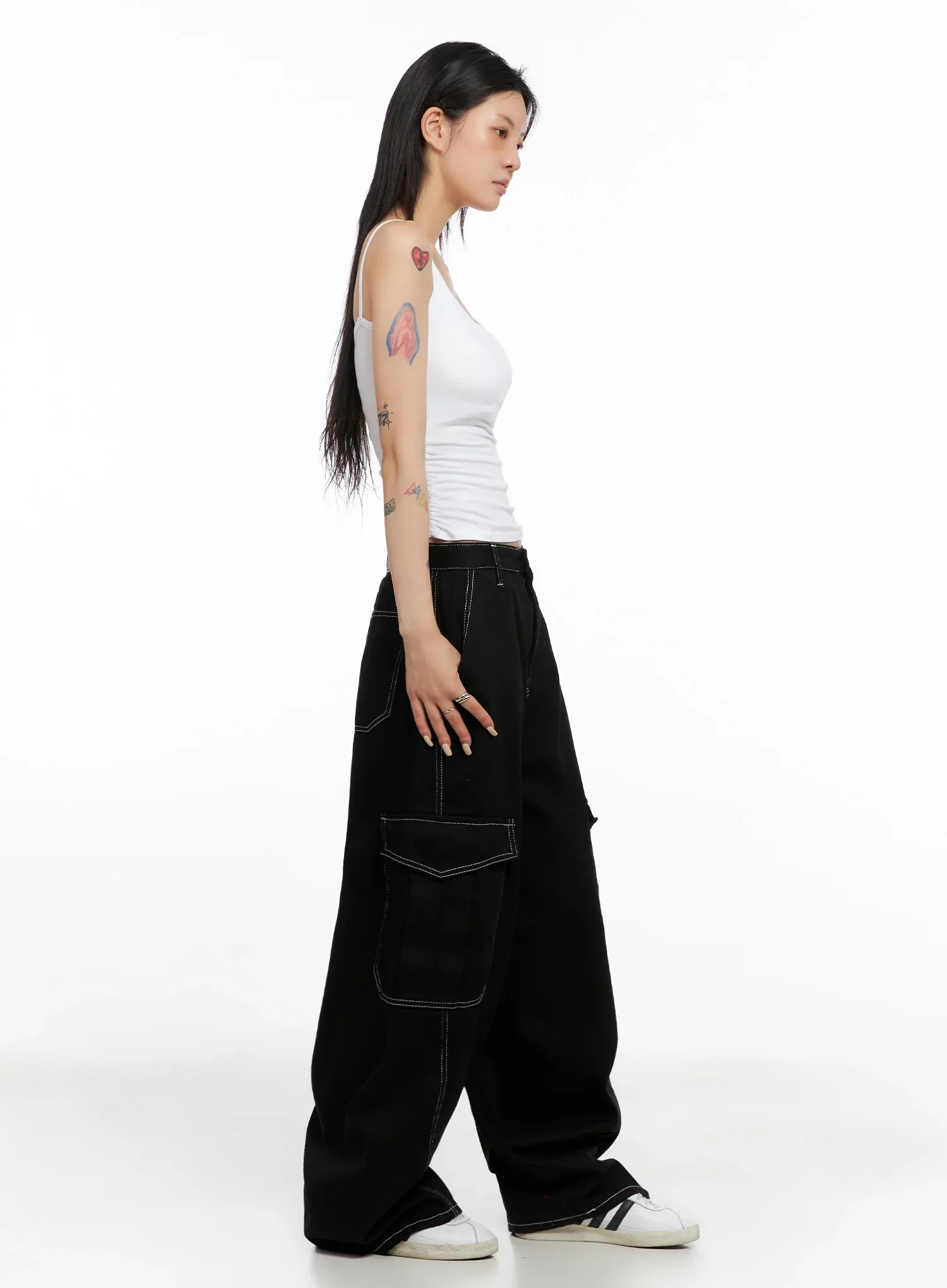 Ruche Detail Tank Top IS515 - Image 8