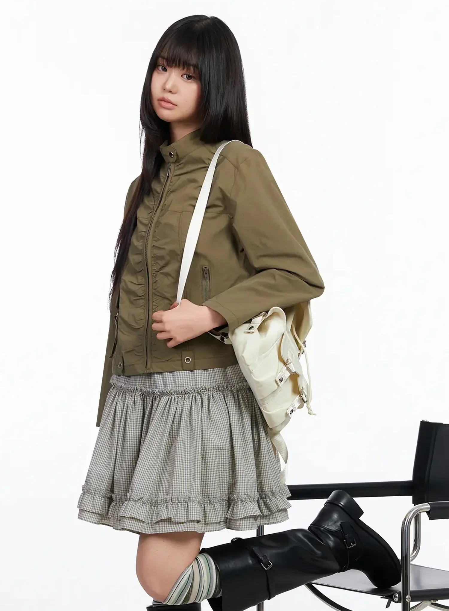 Ruched Detail Jacket IA523
