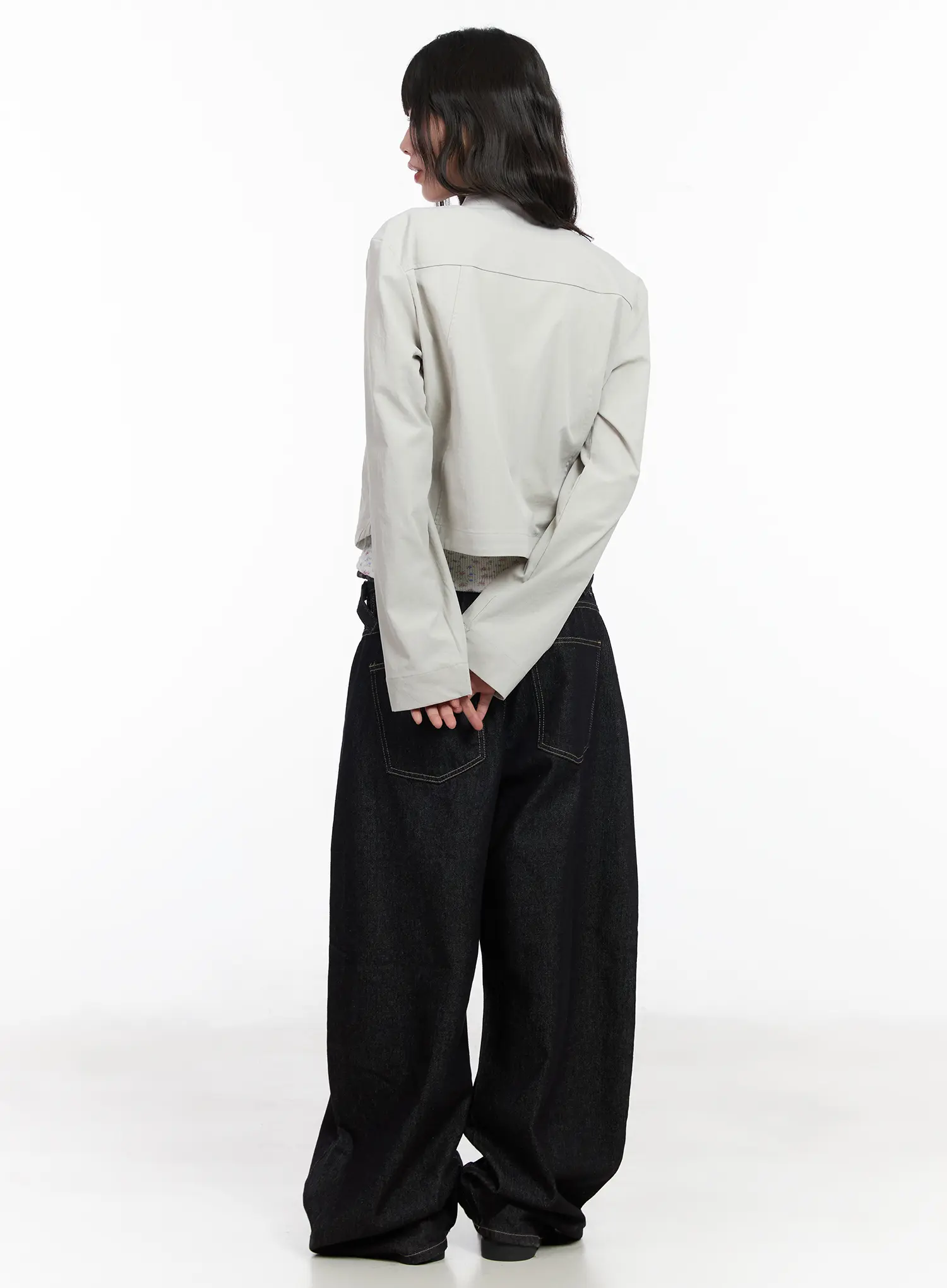 Ruched Pocked Zip-Up Jacket CM526 - Image 10