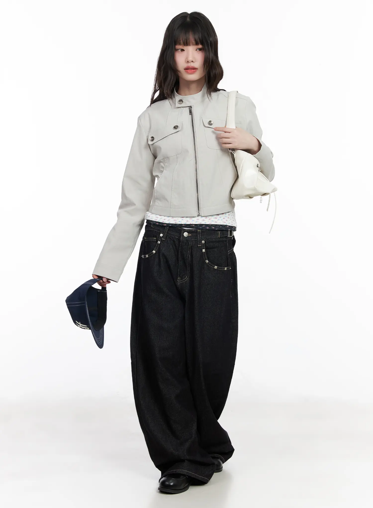 Ruched Pocked Zip-Up Jacket CM526 - Image 3