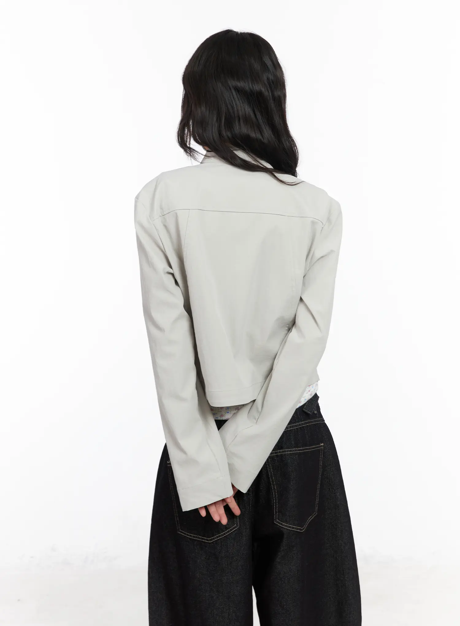 Ruched Pocked Zip-Up Jacket CM526 - Image 9