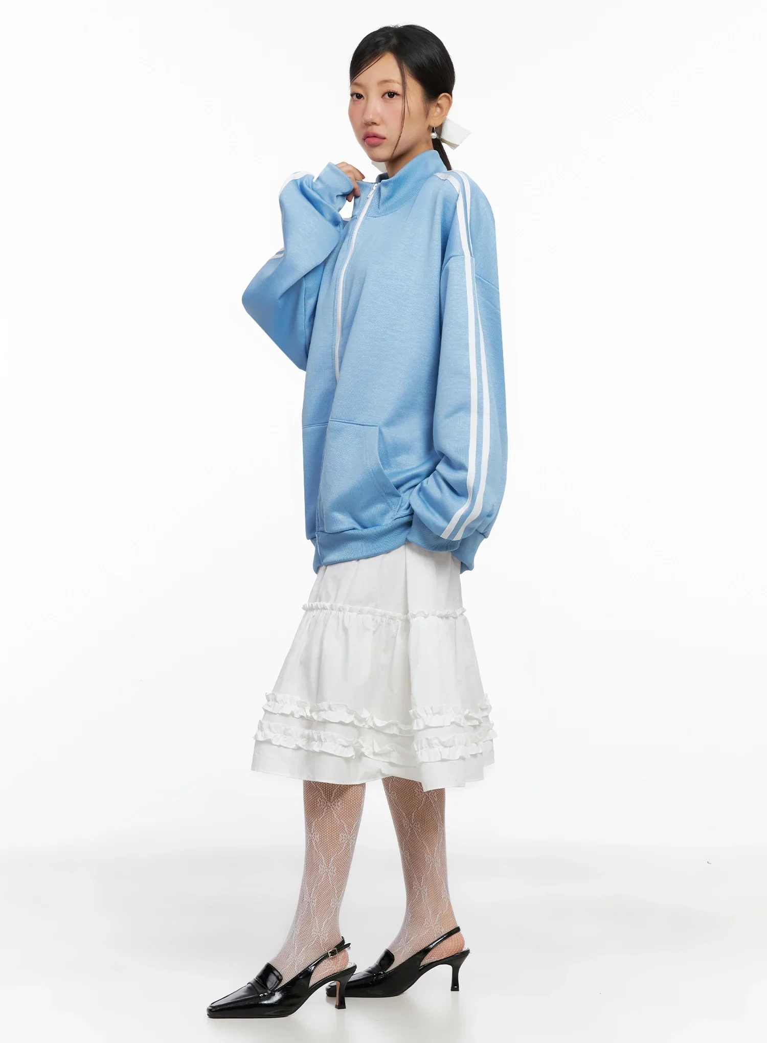 Ruffle Layered Midi Skirt IG527 - Image 7