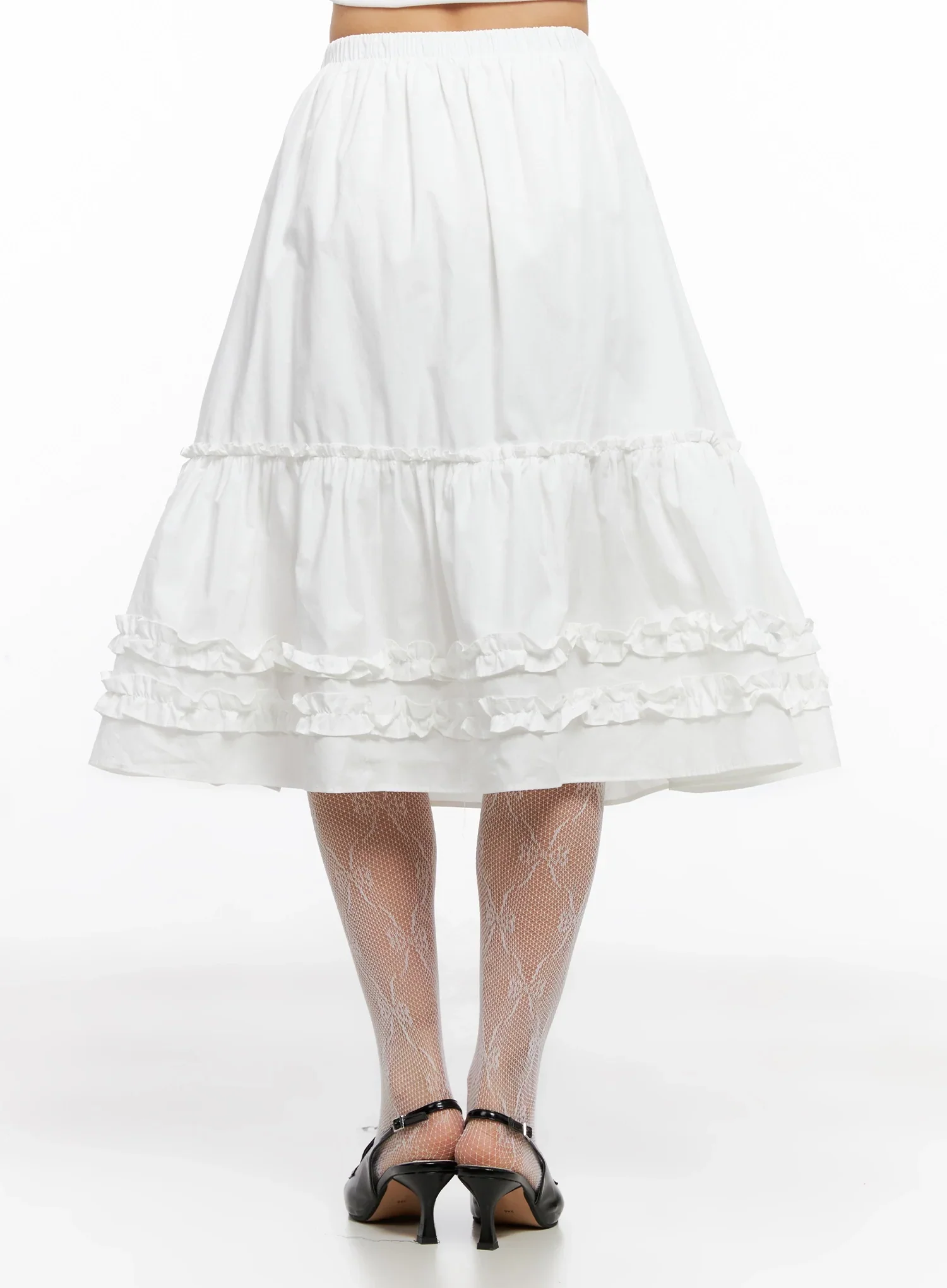 Ruffle Layered Midi Skirt IG527 - Image 9