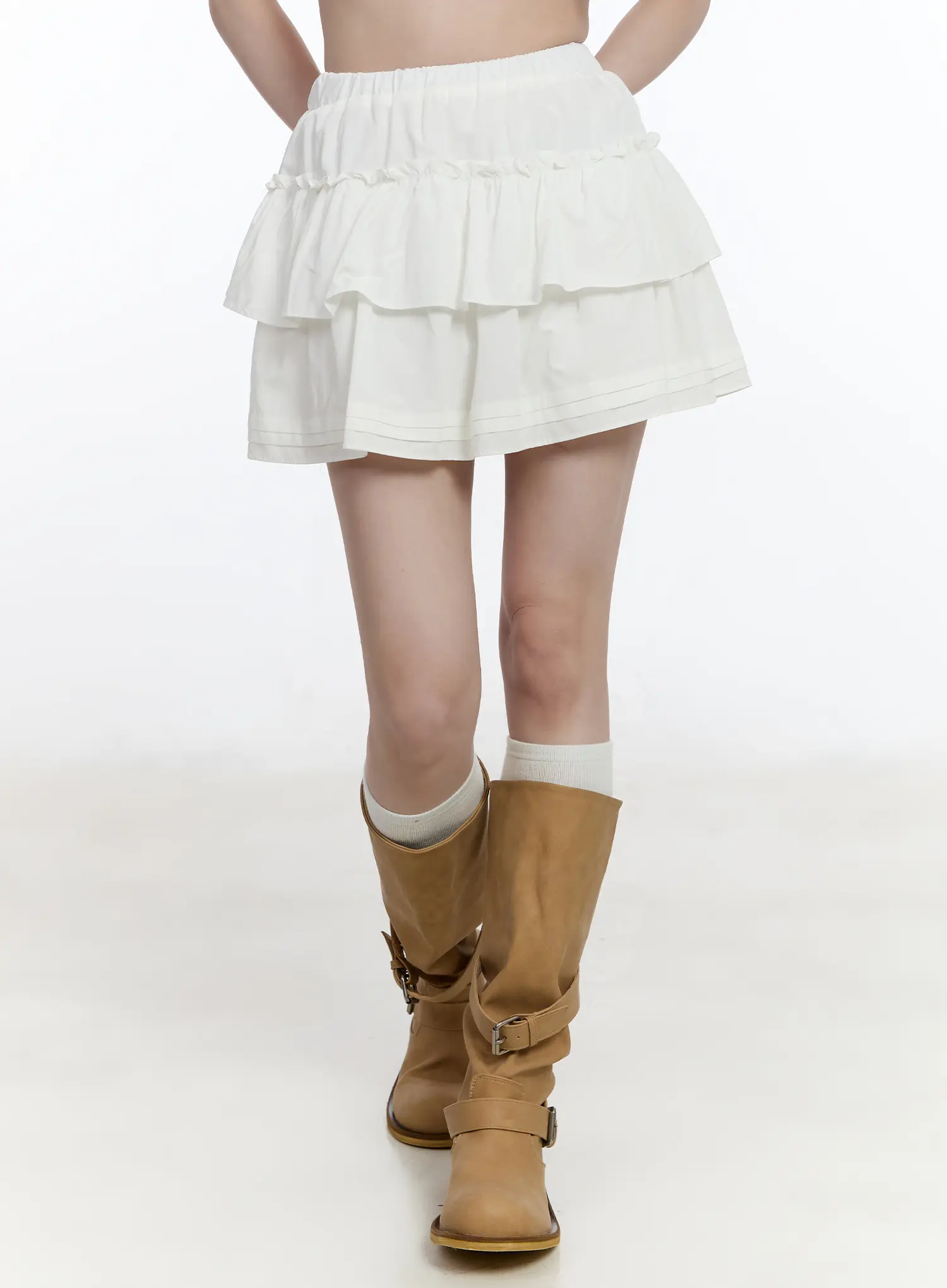 Ruffle Layered Mini Skirt CA502