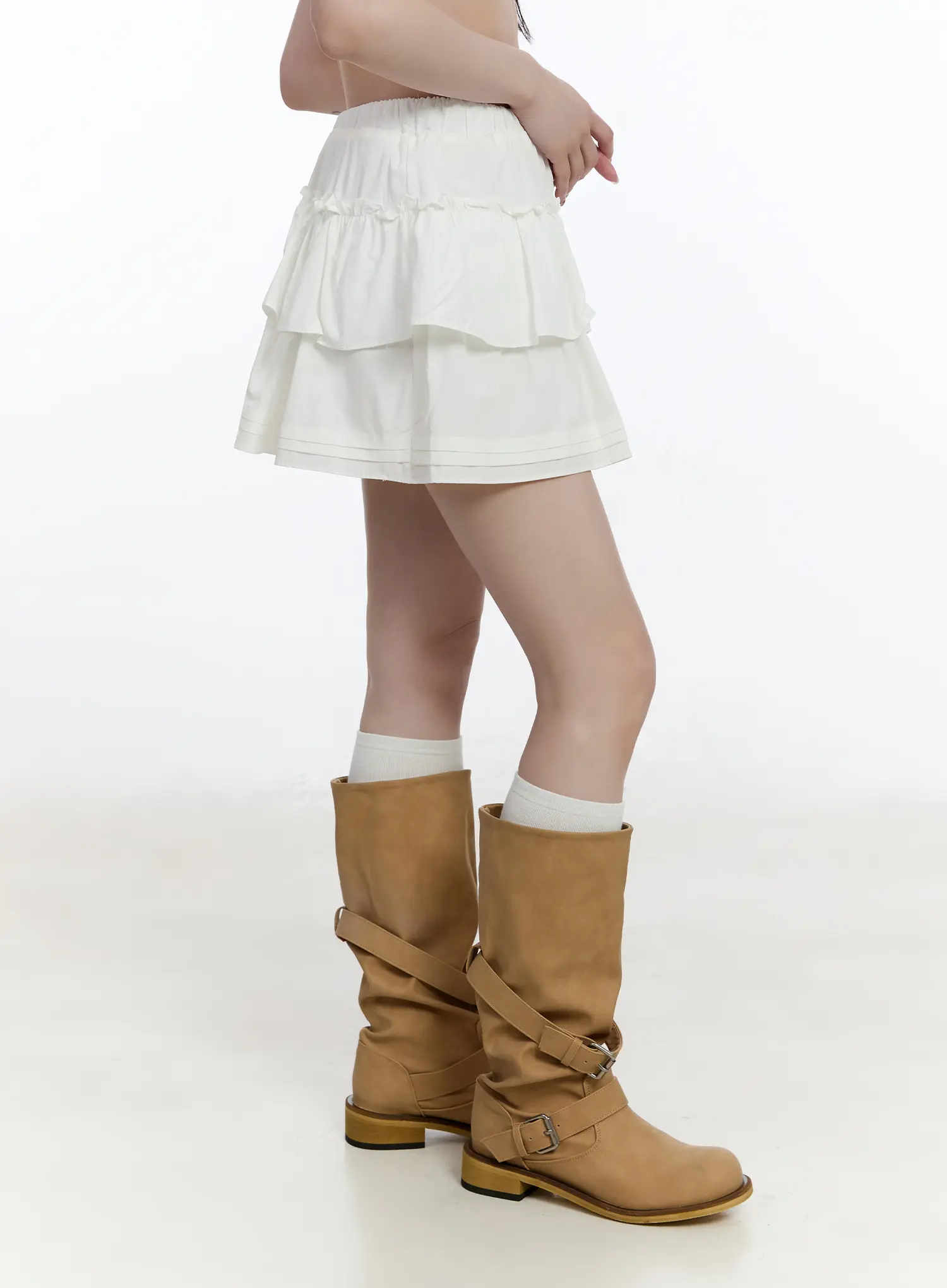 Ruffle Layered Mini Skirt CA502 - Image 5