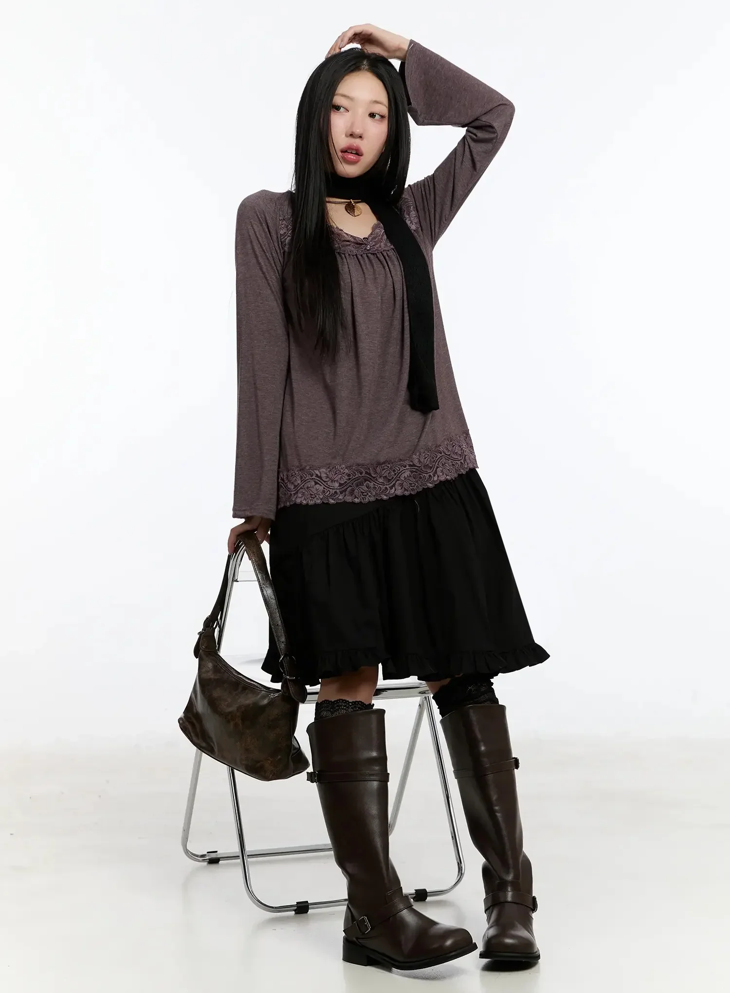 Ruffle Midi Skirt IM509 - Image 12