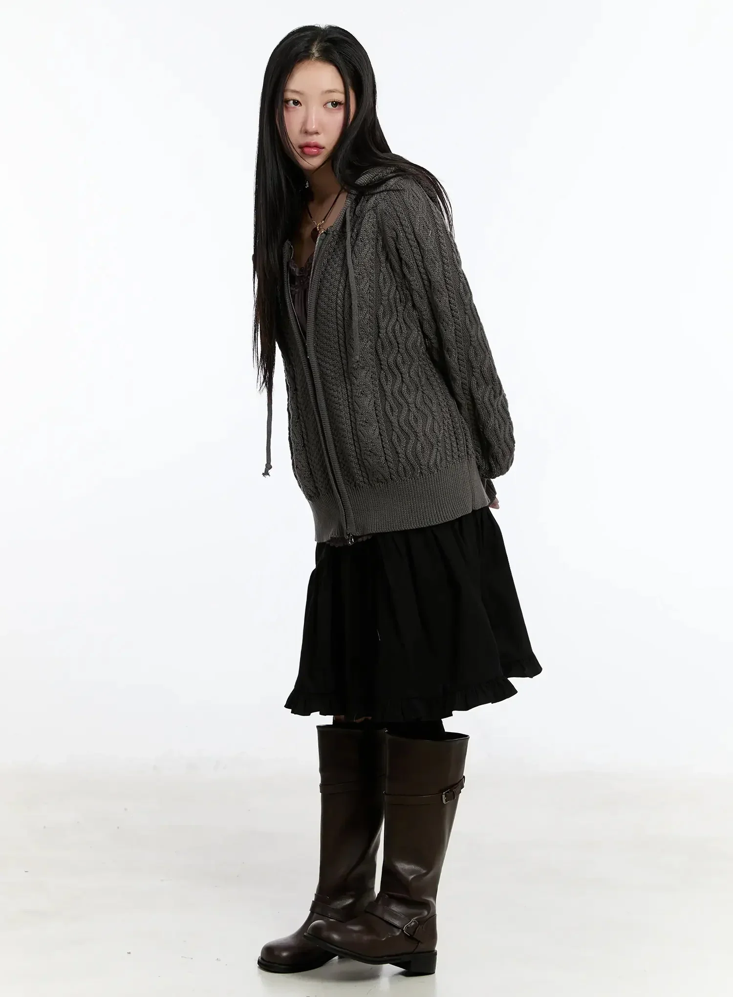 Ruffle Midi Skirt IM509 - Image 3