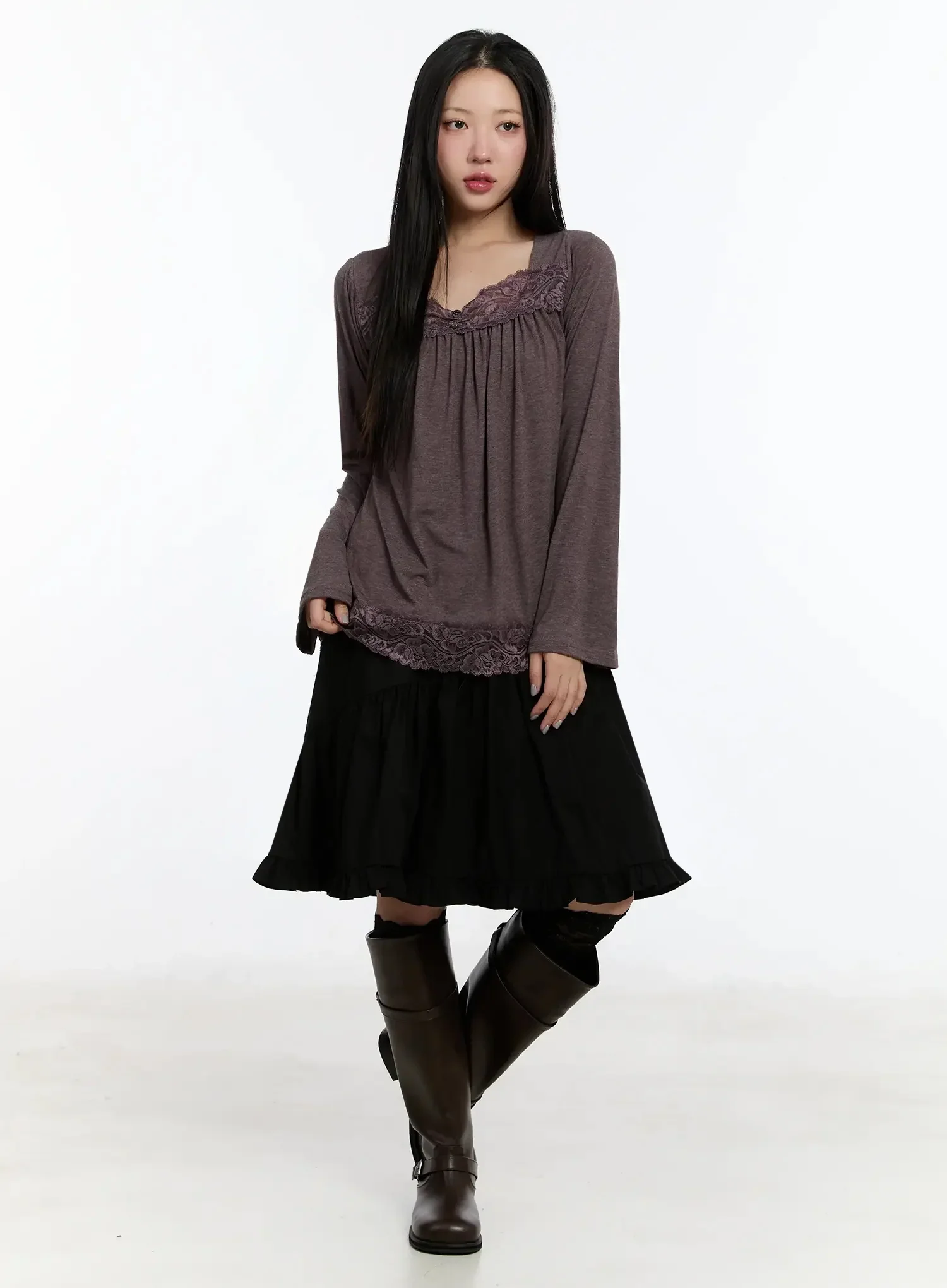 Ruffle Midi Skirt IM509 - Image 6