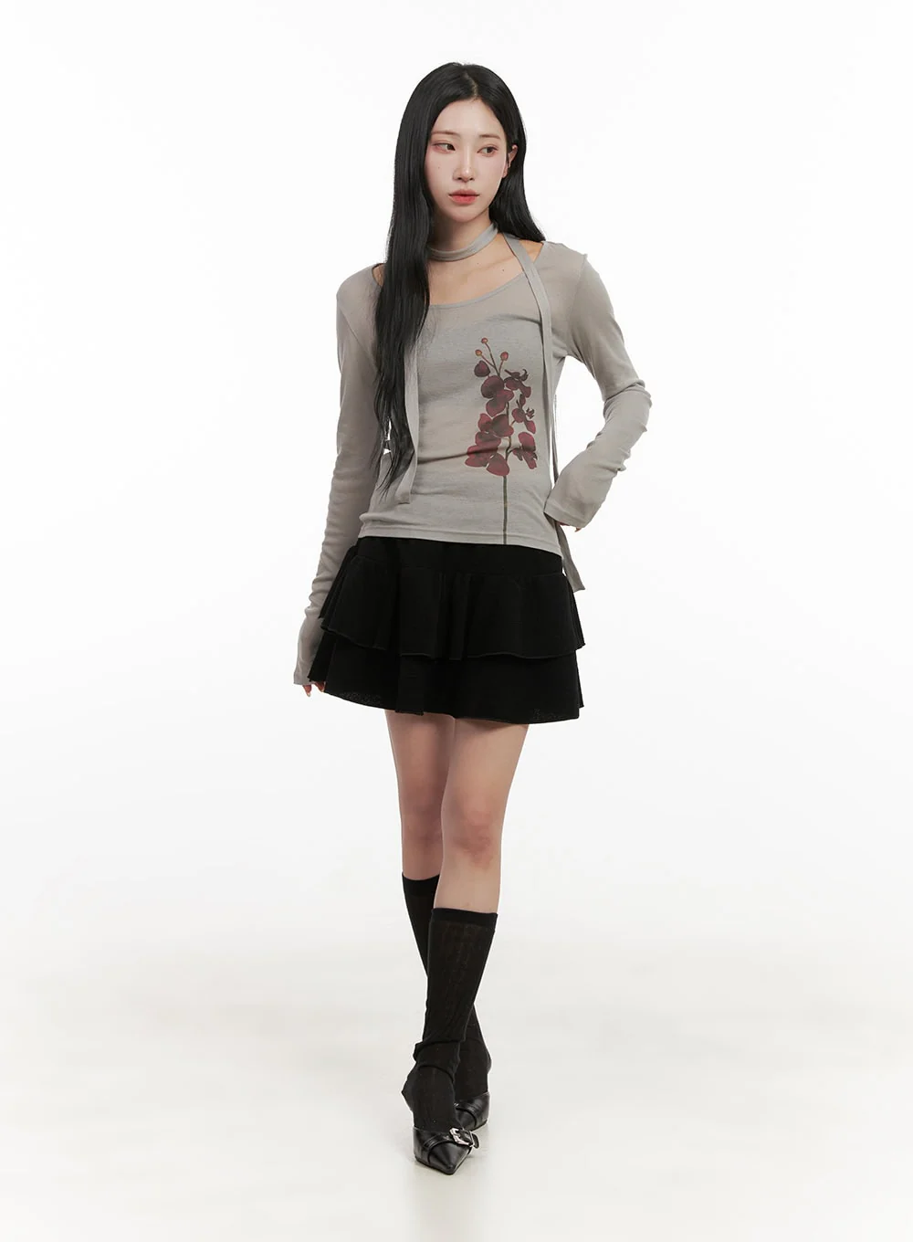 Ruffle Soft Touch Mini Skirt CD404 - Image 2