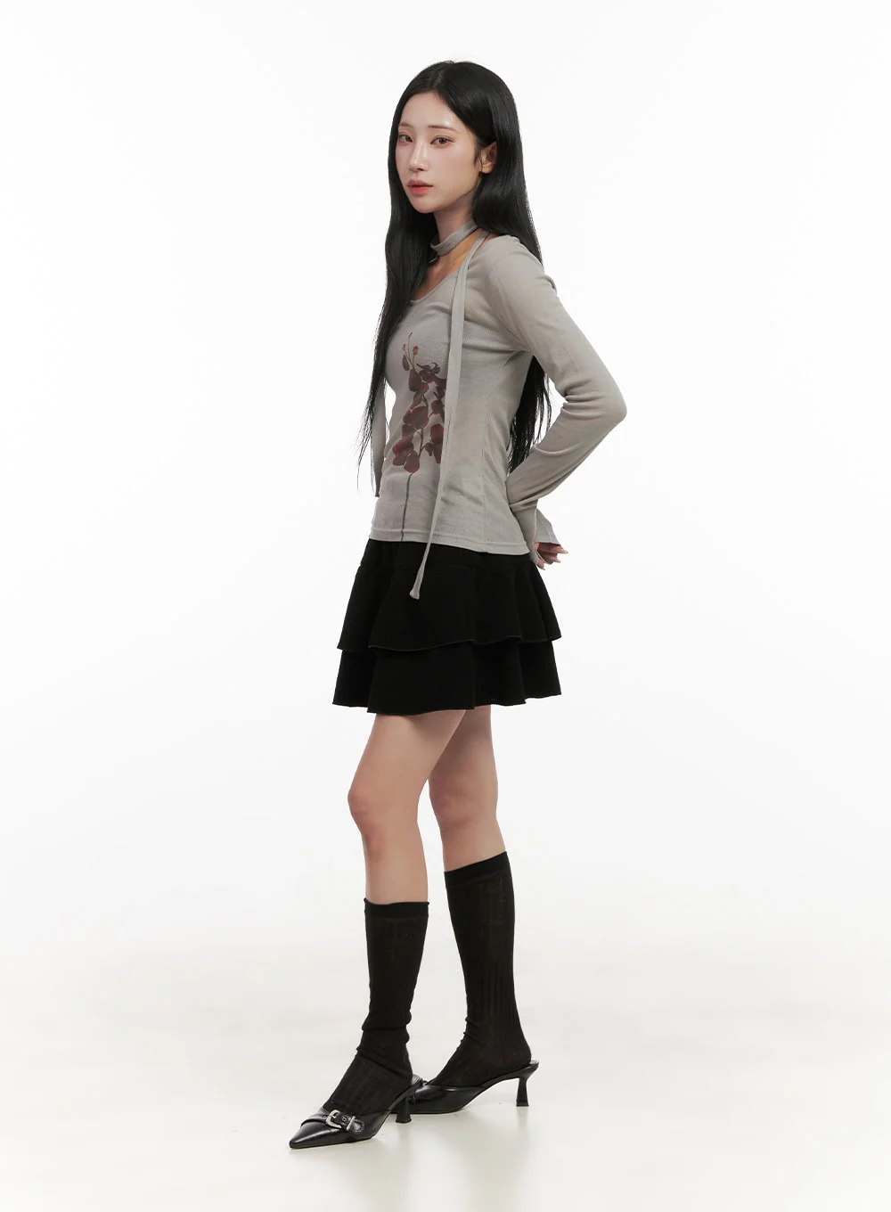 Ruffle Soft Touch Mini Skirt CD404 - Image 3