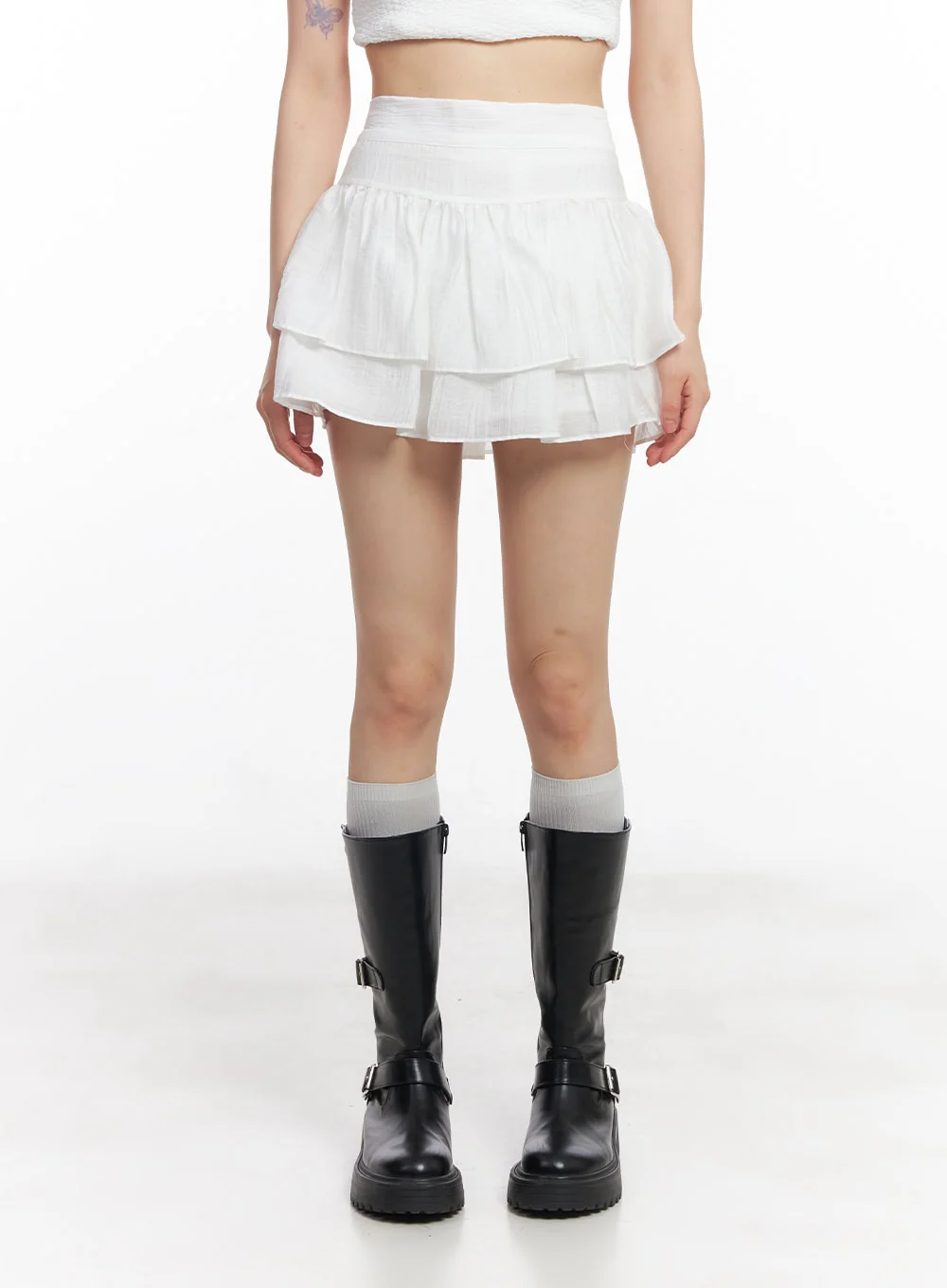 Ruffle Tiered Mini Skirt CY514 - Image 10