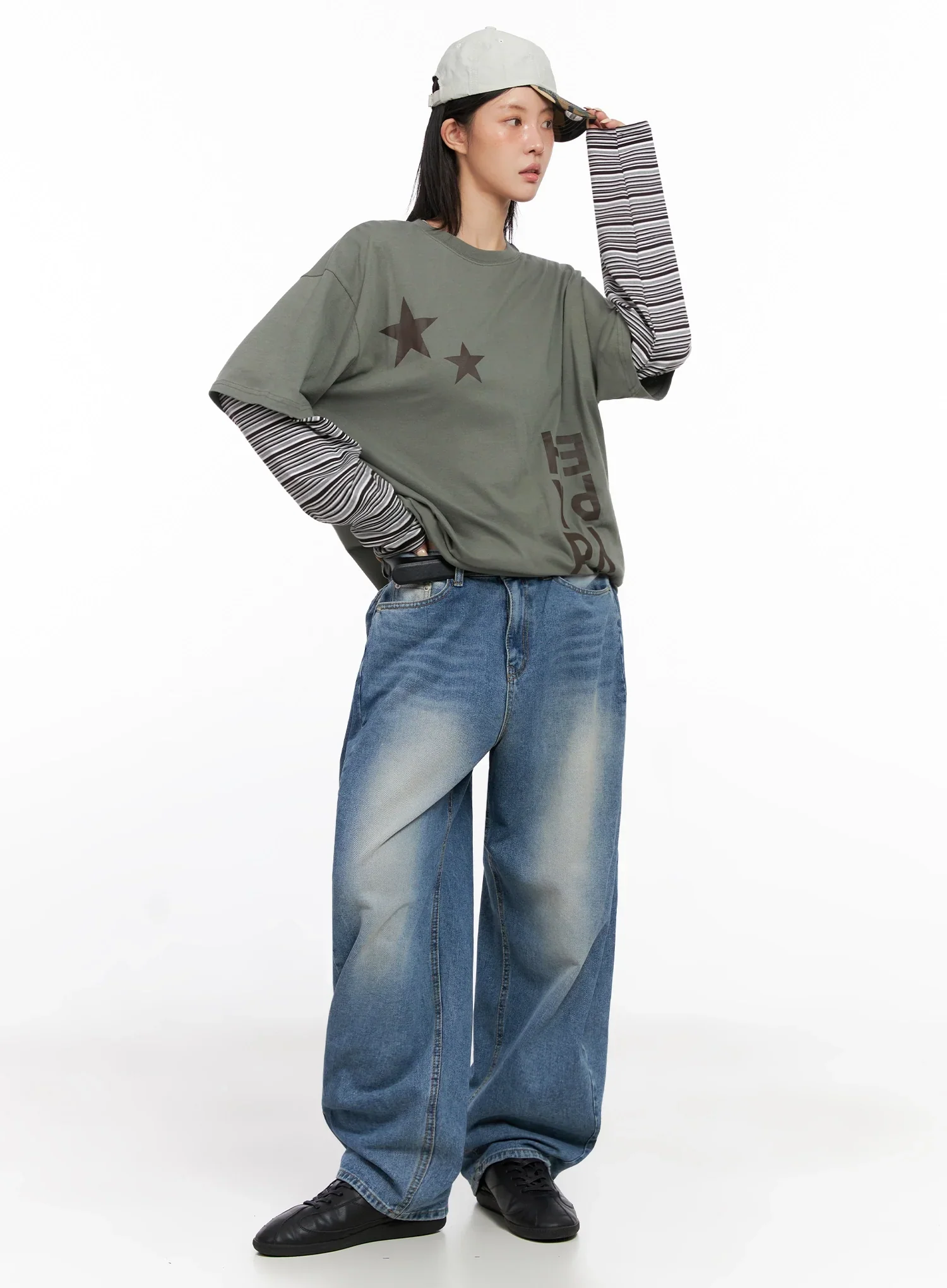 Ruthie Side Pleat Relaxed-Fit Jeans IS515 - Image 14